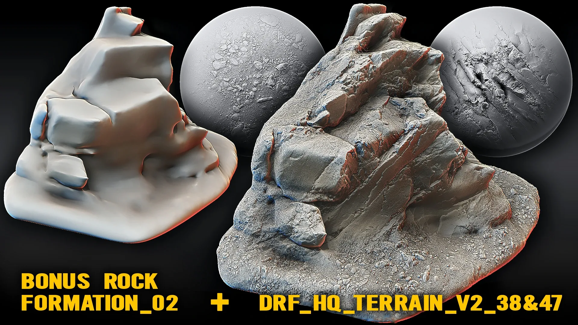 Blender Ultra HQ Terrain / Rock Seamless Sculpt brushes + Alphas Vol.2