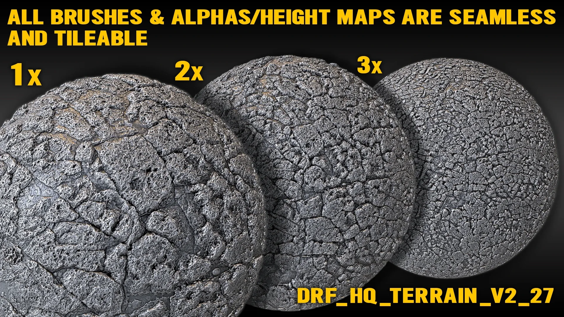 Blender Ultra HQ Terrain / Rock Seamless Sculpt brushes + Alphas Vol.2