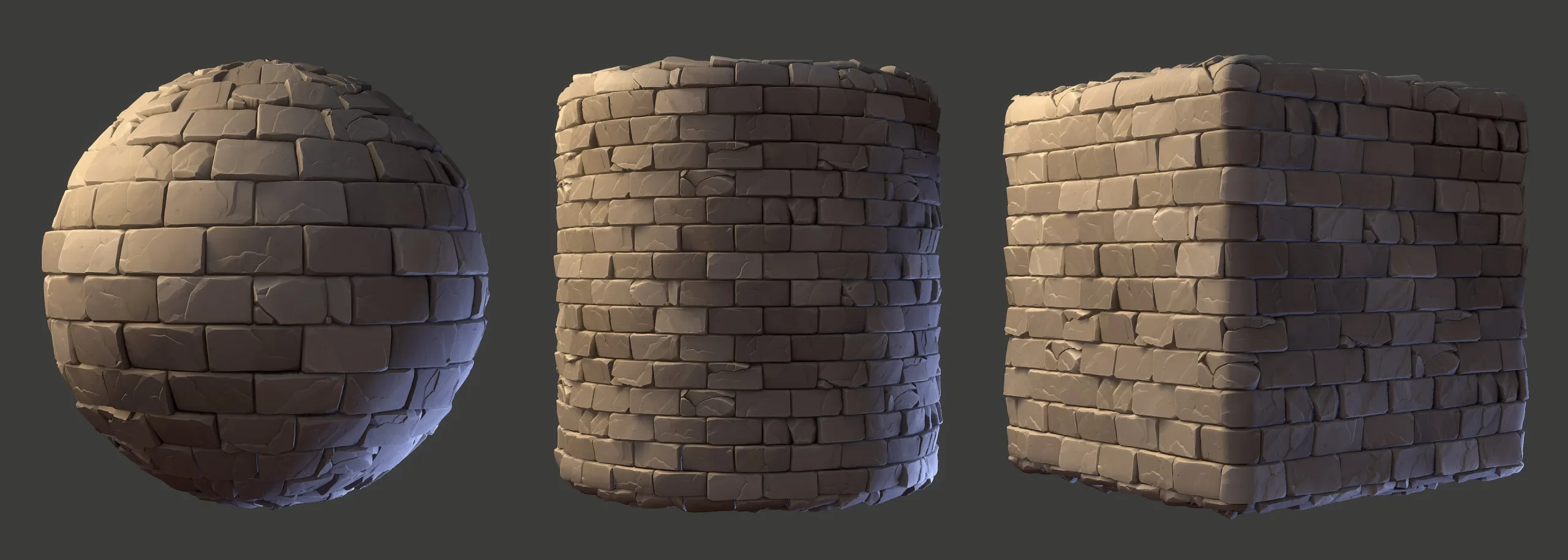 Stylized Brick Wall - Substance 3D Designer + Sbsar File