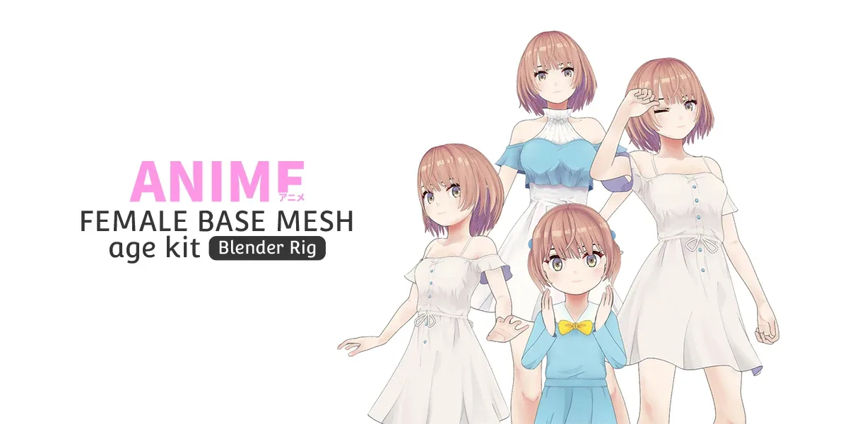 Anime Female Base Mesh Age Kit