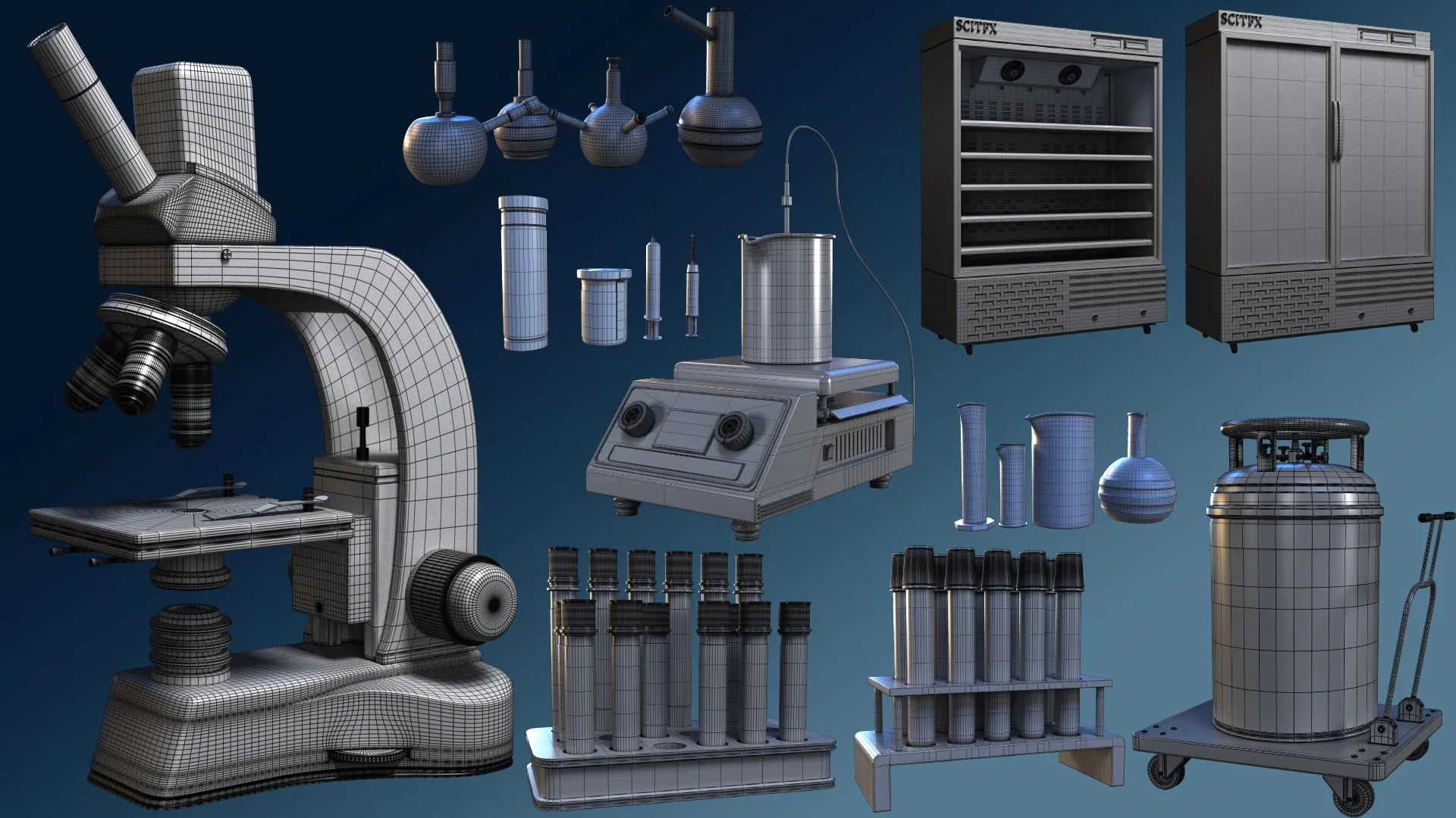 laboratory tools pack 2 3D model