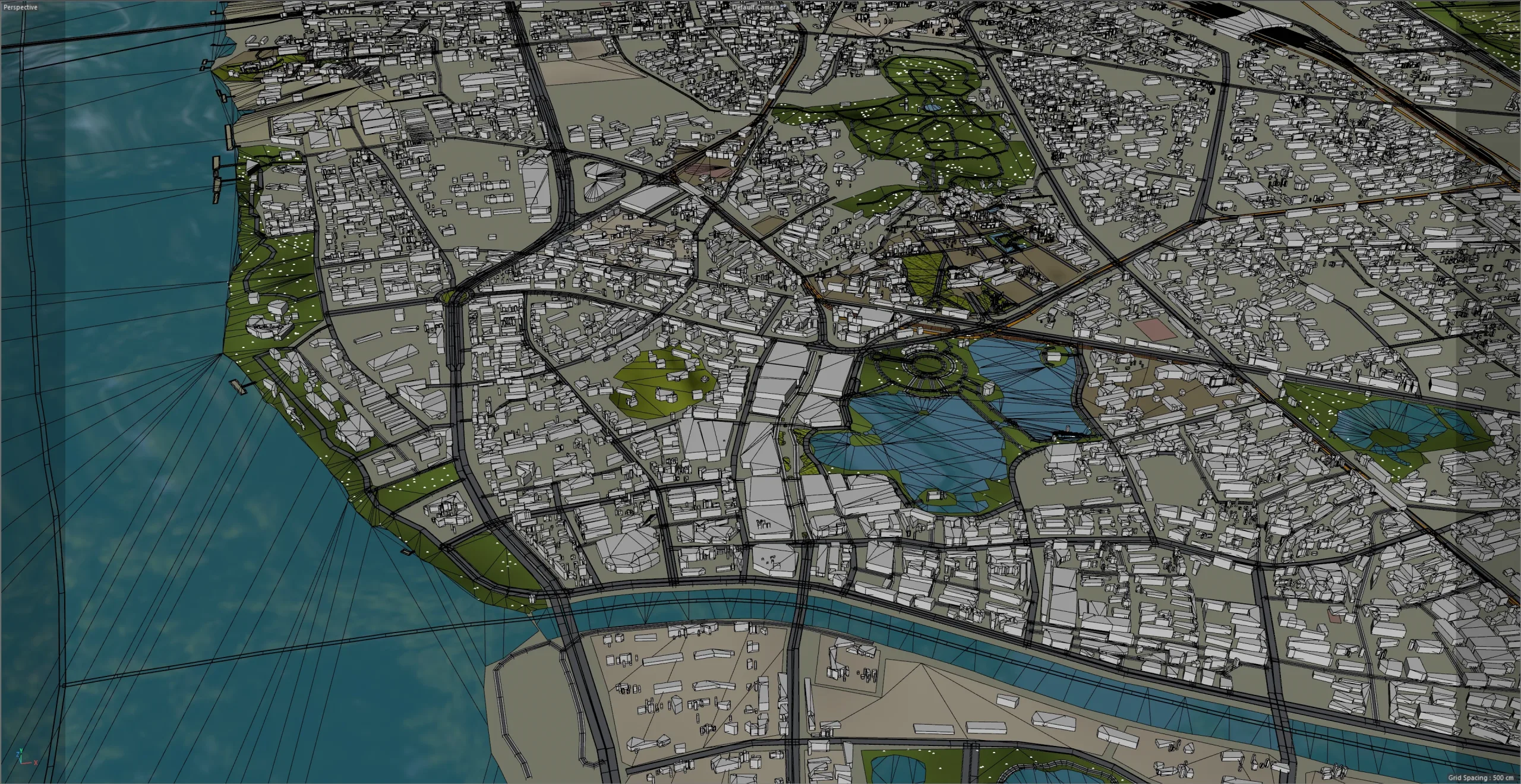 Wuhu Anhui city China 3d model 40km