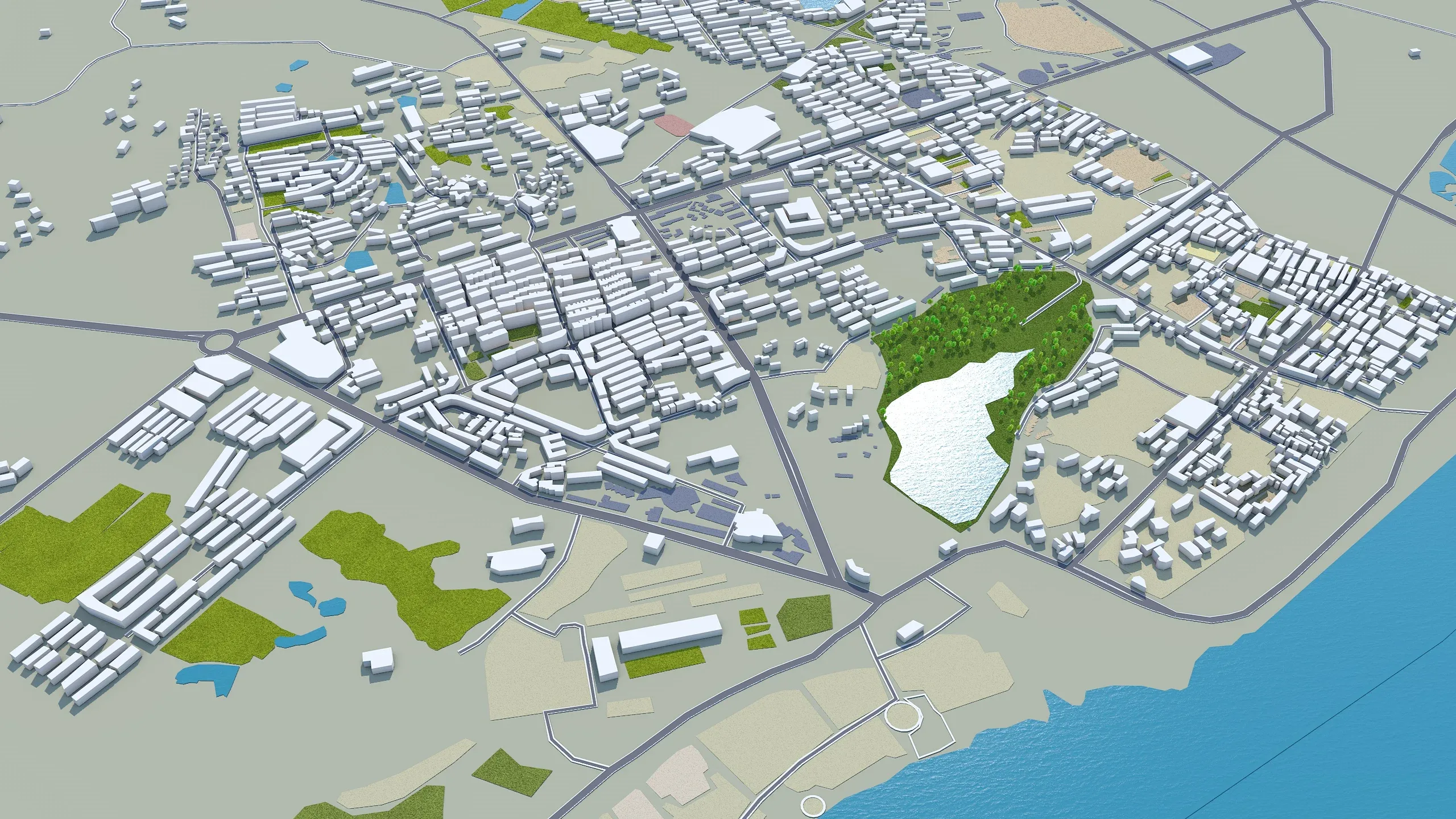 Xiangtan city Hunan China 3d model 35km