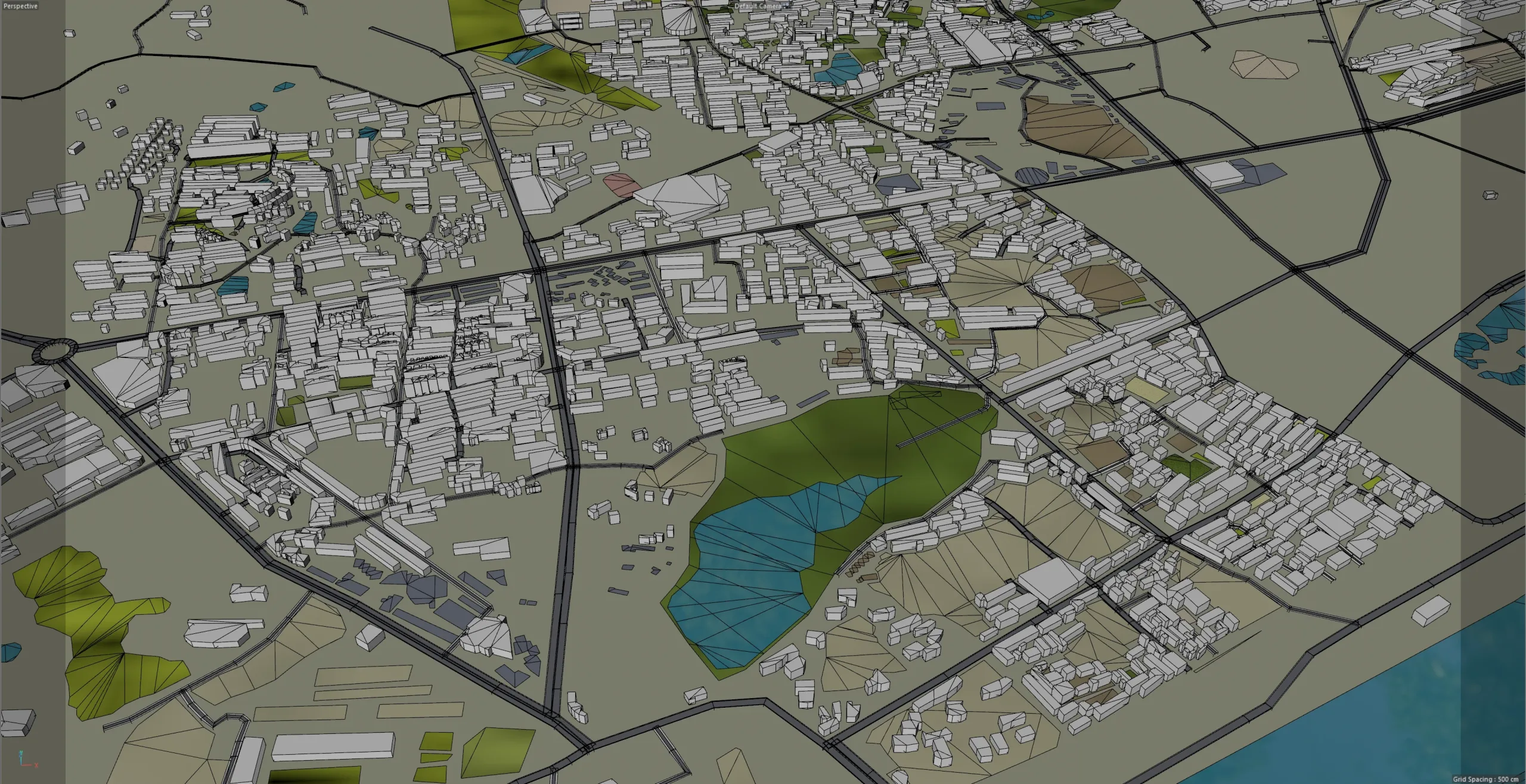 Xiangtan city Hunan China 3d model 35km