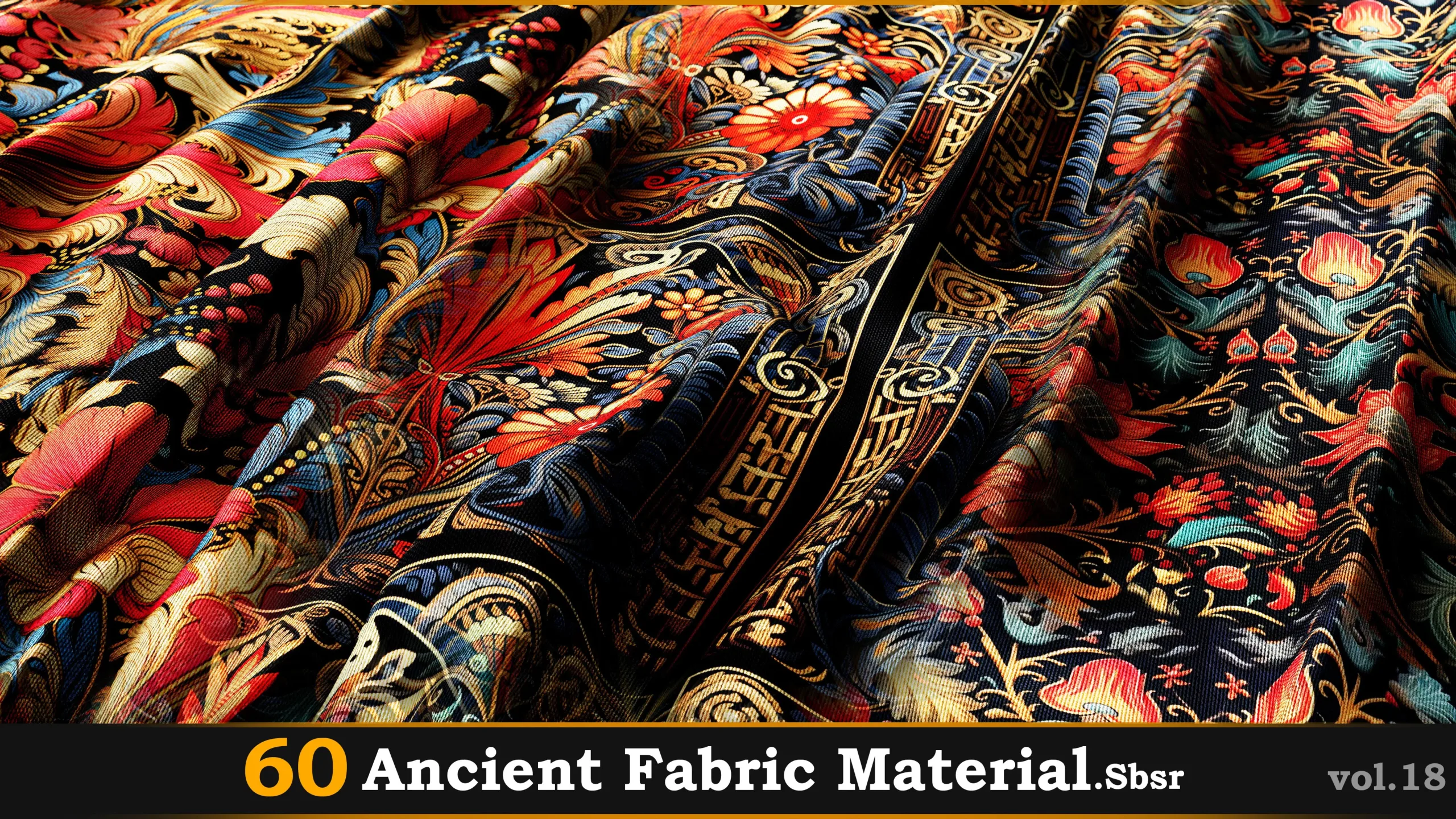 60 Ancient Fabric Material_Sbsar Vol.18