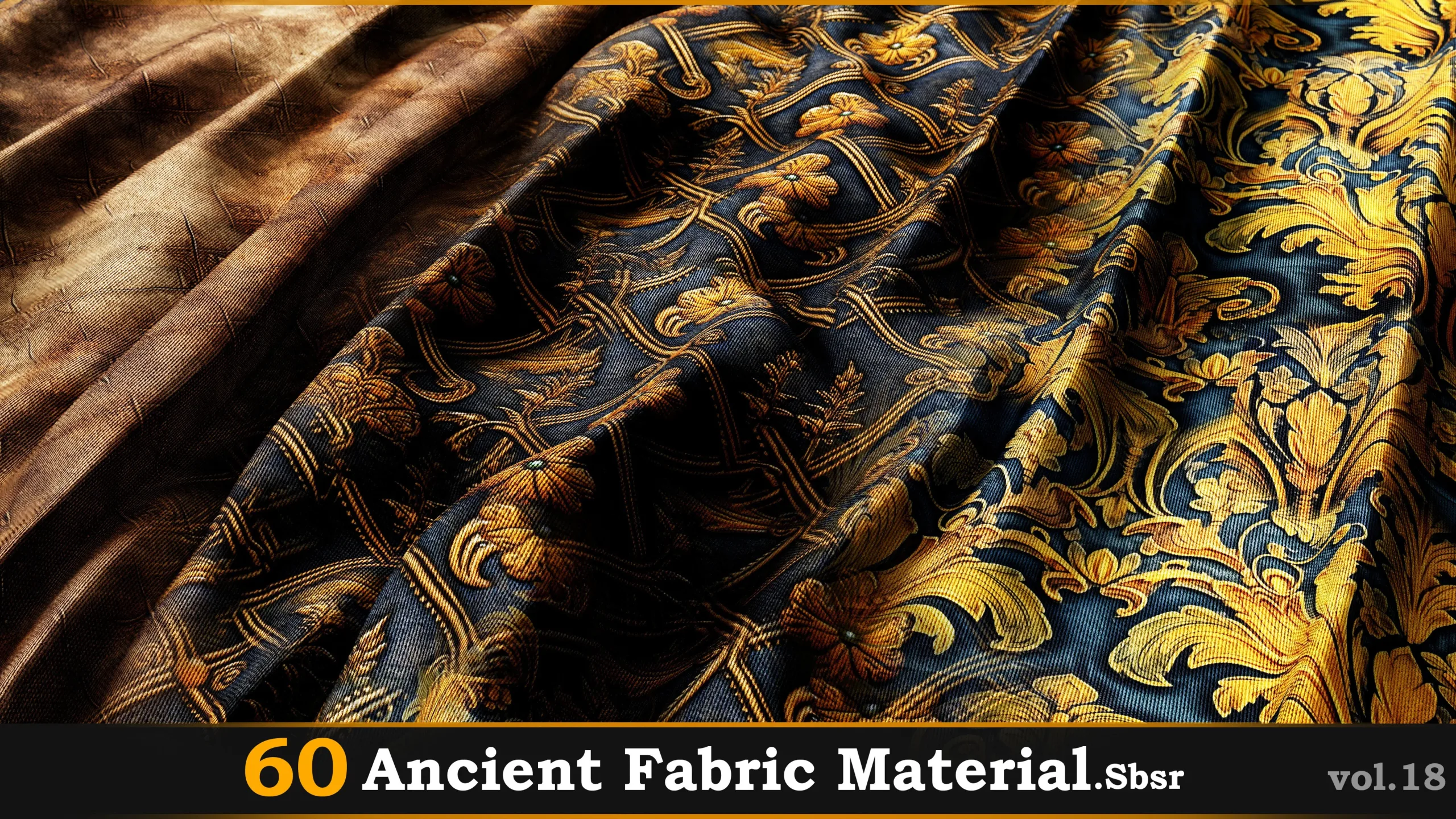 60 Ancient Fabric Material_Sbsar Vol.18