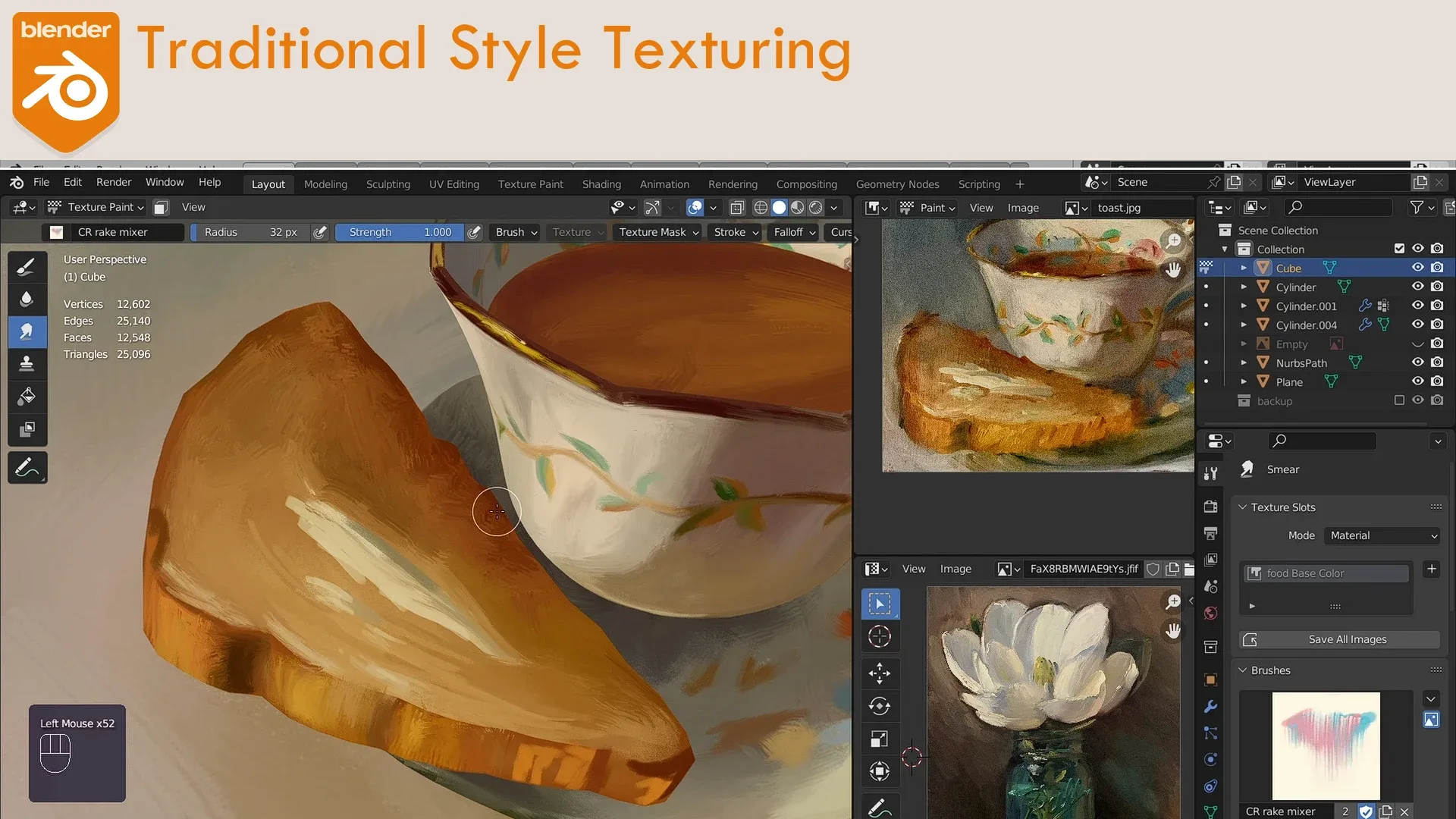 Revitalize paintings in 3d with Blender