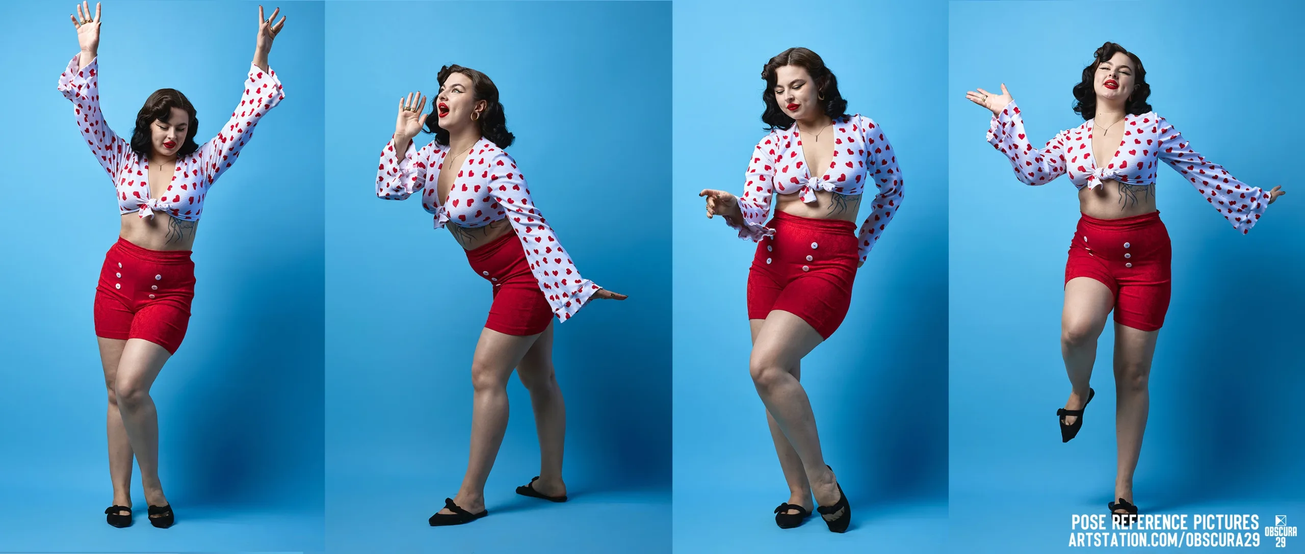 1050 Vintage Pin Up Girl Poses Reference Pictures