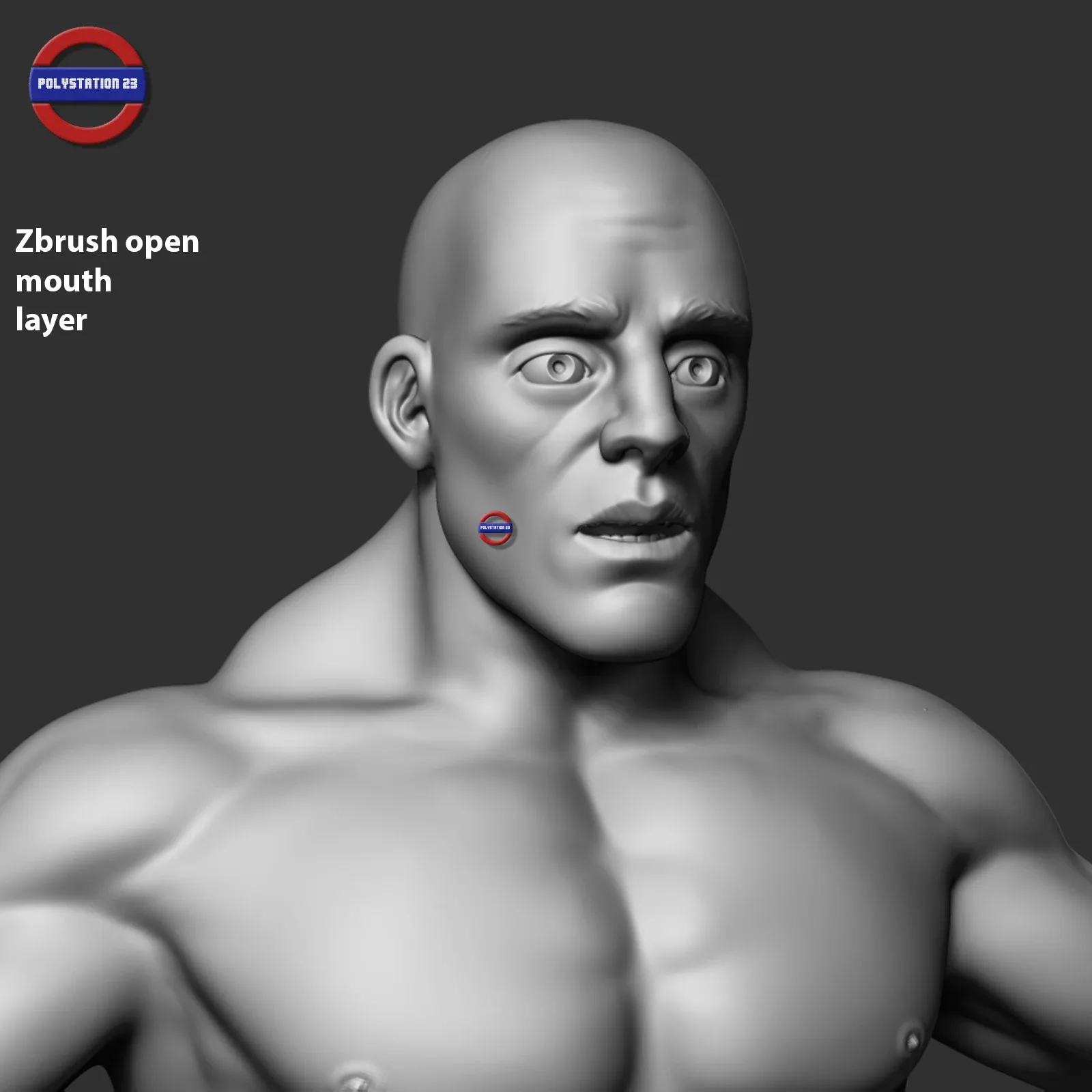 cartoon stylized male body v1 zbrush highpoly