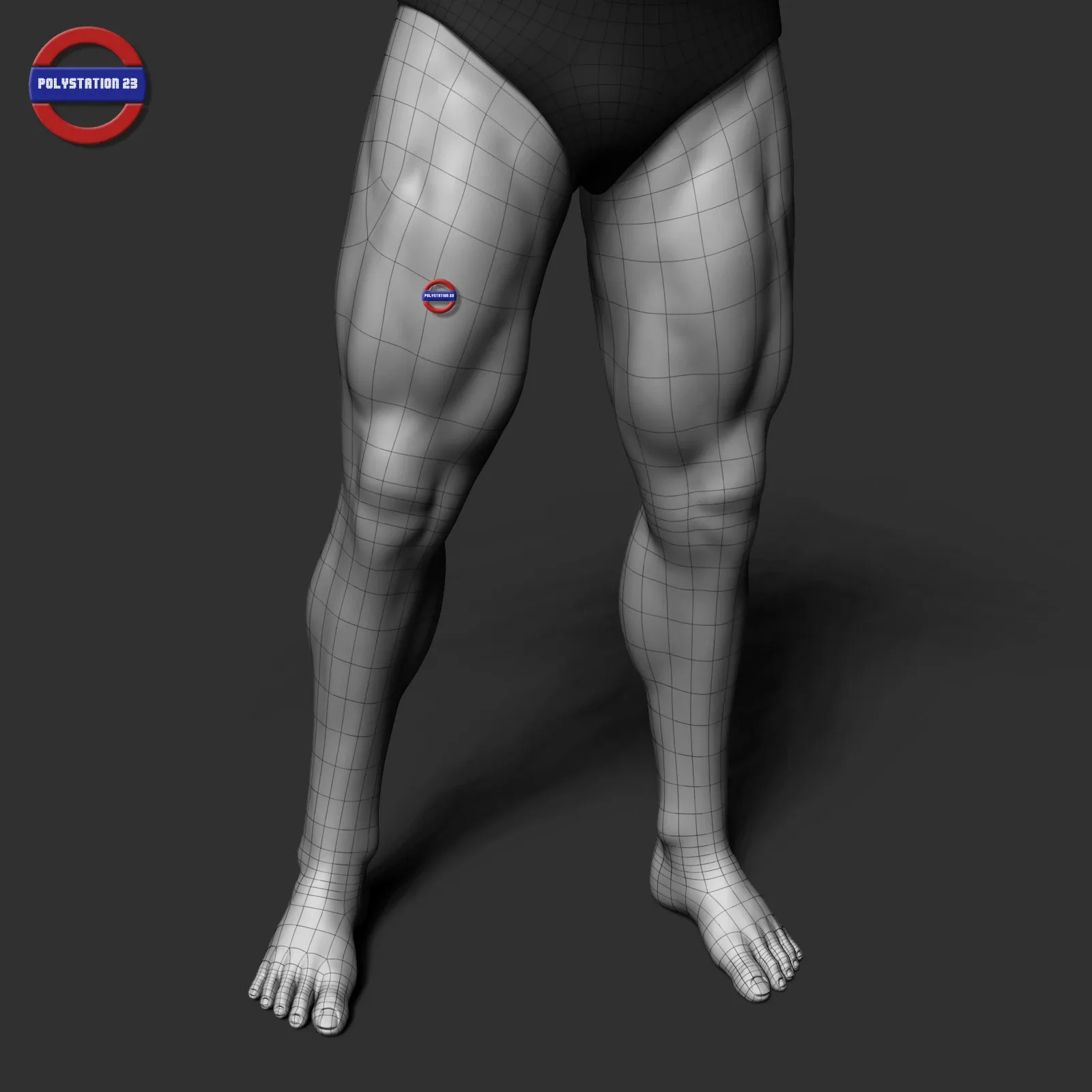 cartoon stylized male body v1 zbrush highpoly