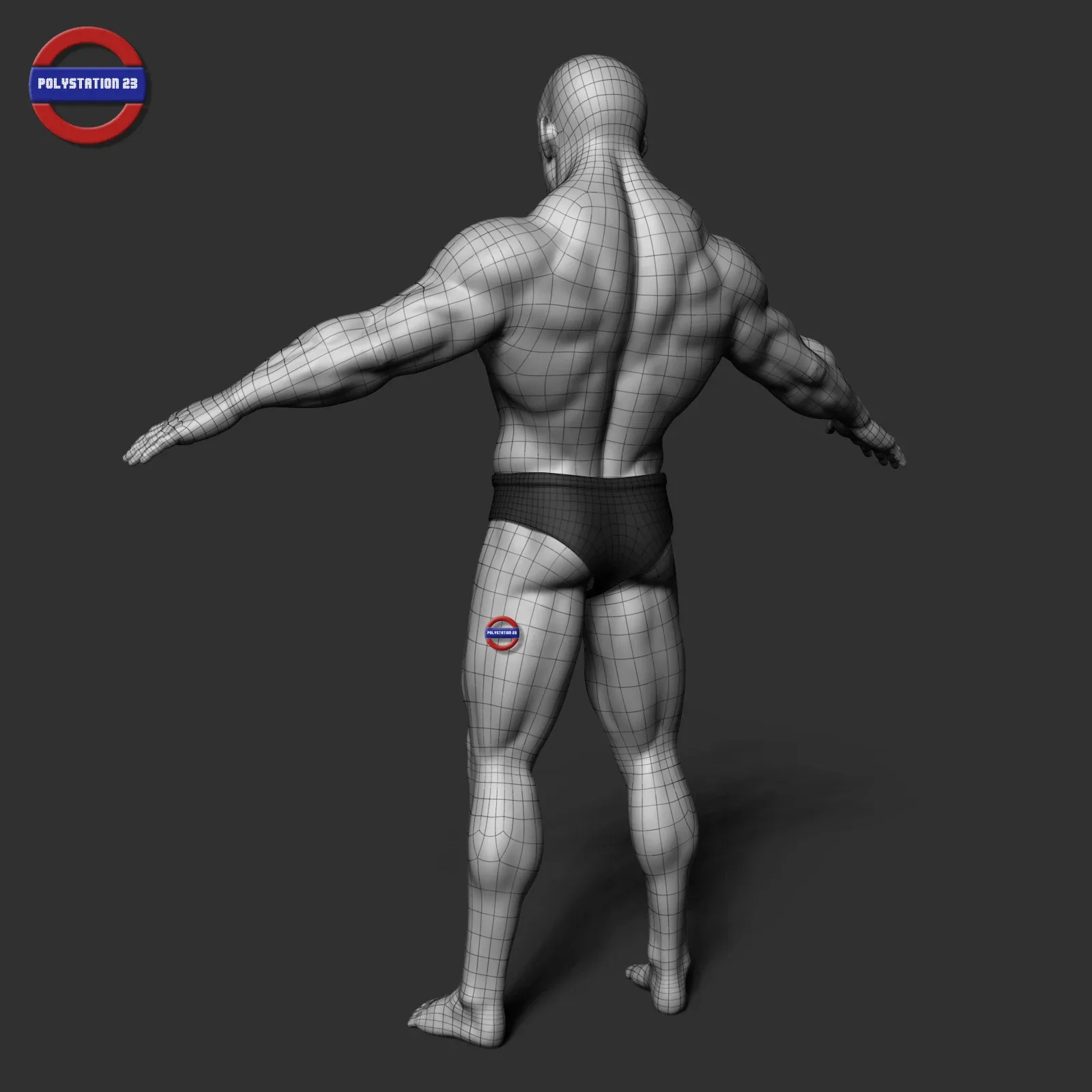 cartoon stylized male body v1 zbrush highpoly