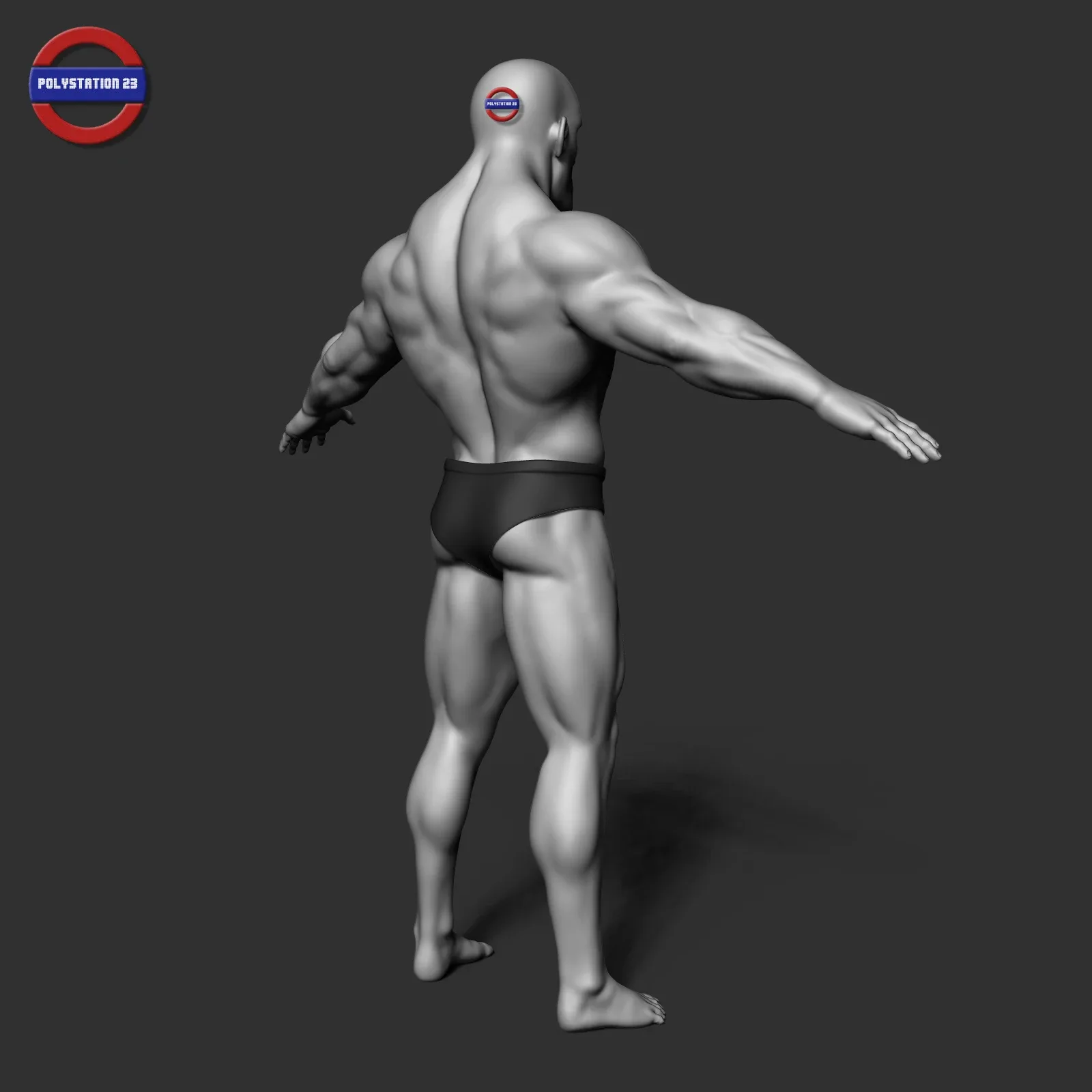 cartoon stylized male body v1 zbrush highpoly