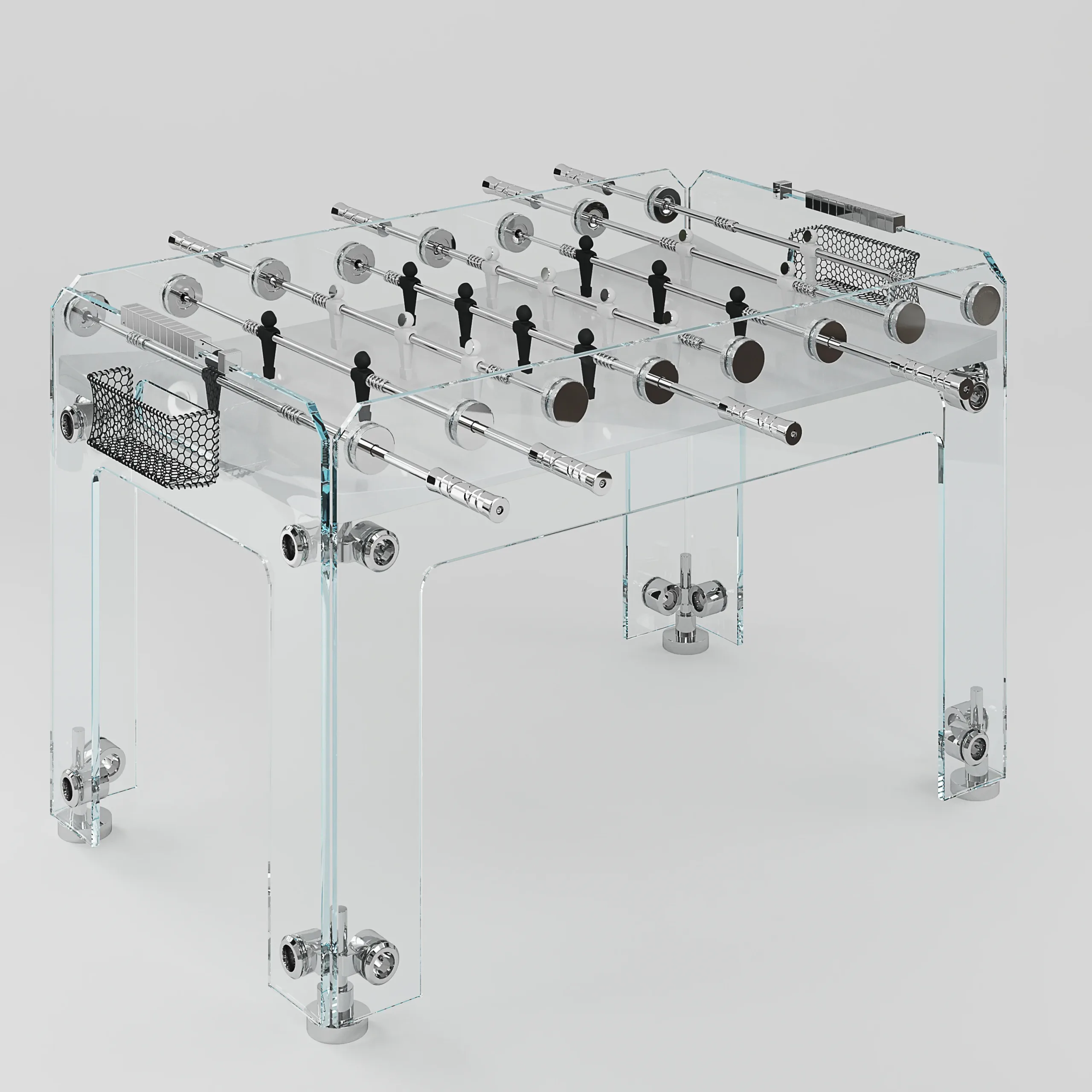 TECKELL® Calcio Balilla collection - Cristallino White Foosball Table