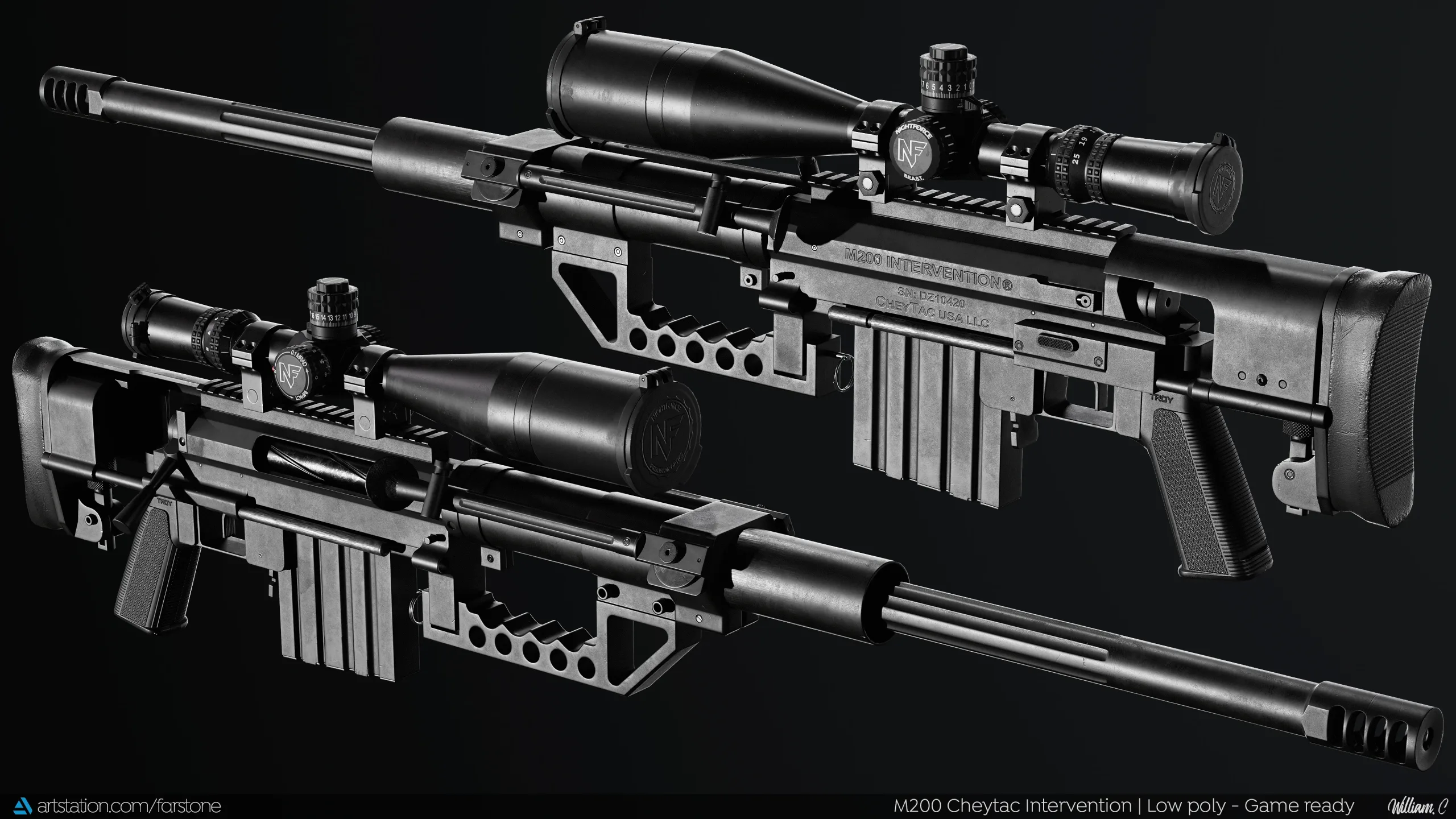 M200 Cheytac Intervention (PBR Game Ready - Sniper / Precision)