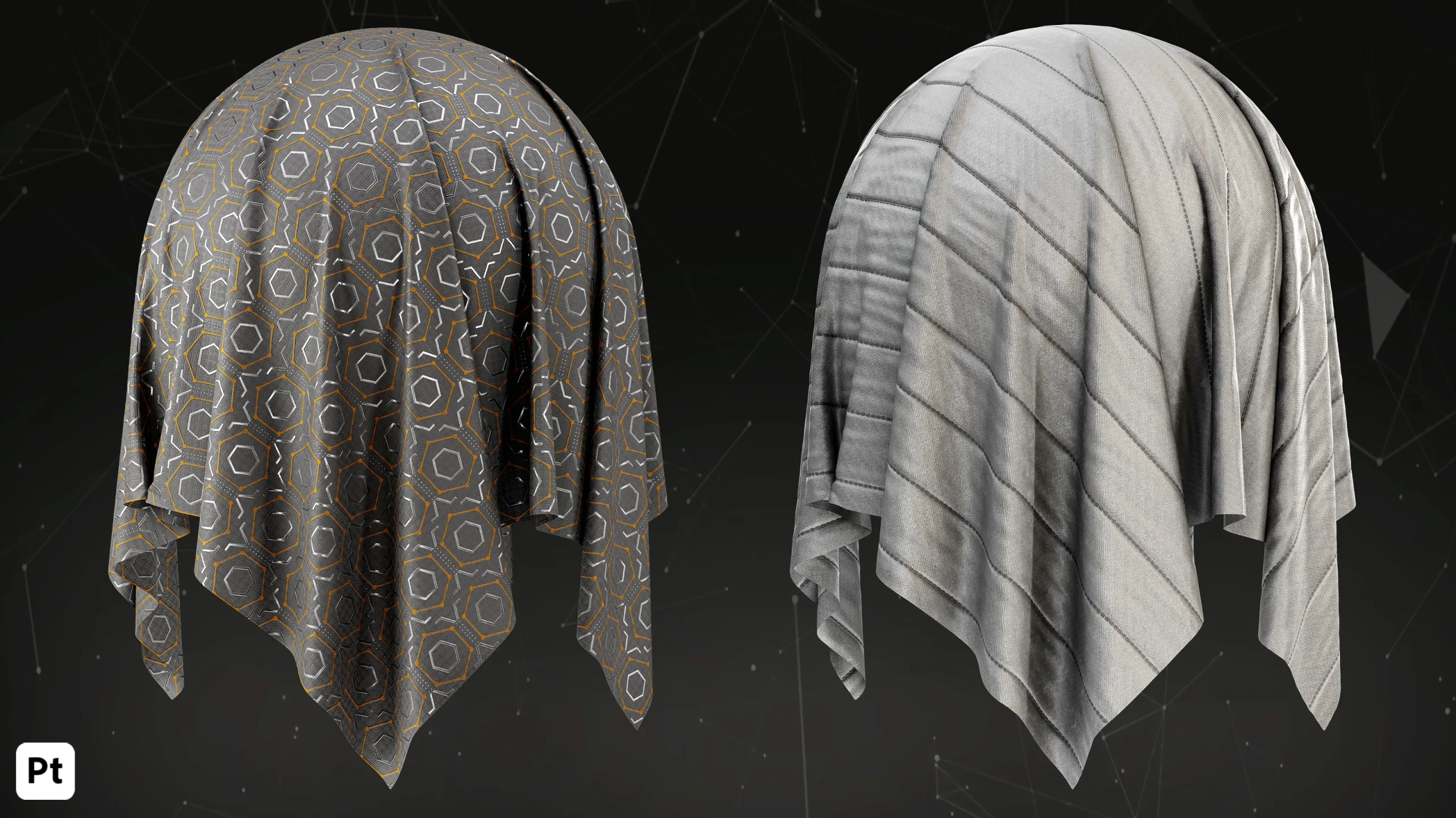 30 SCI FI Fabric Smart Materials For Substance Painter & 4K PBR Textures_Vol05