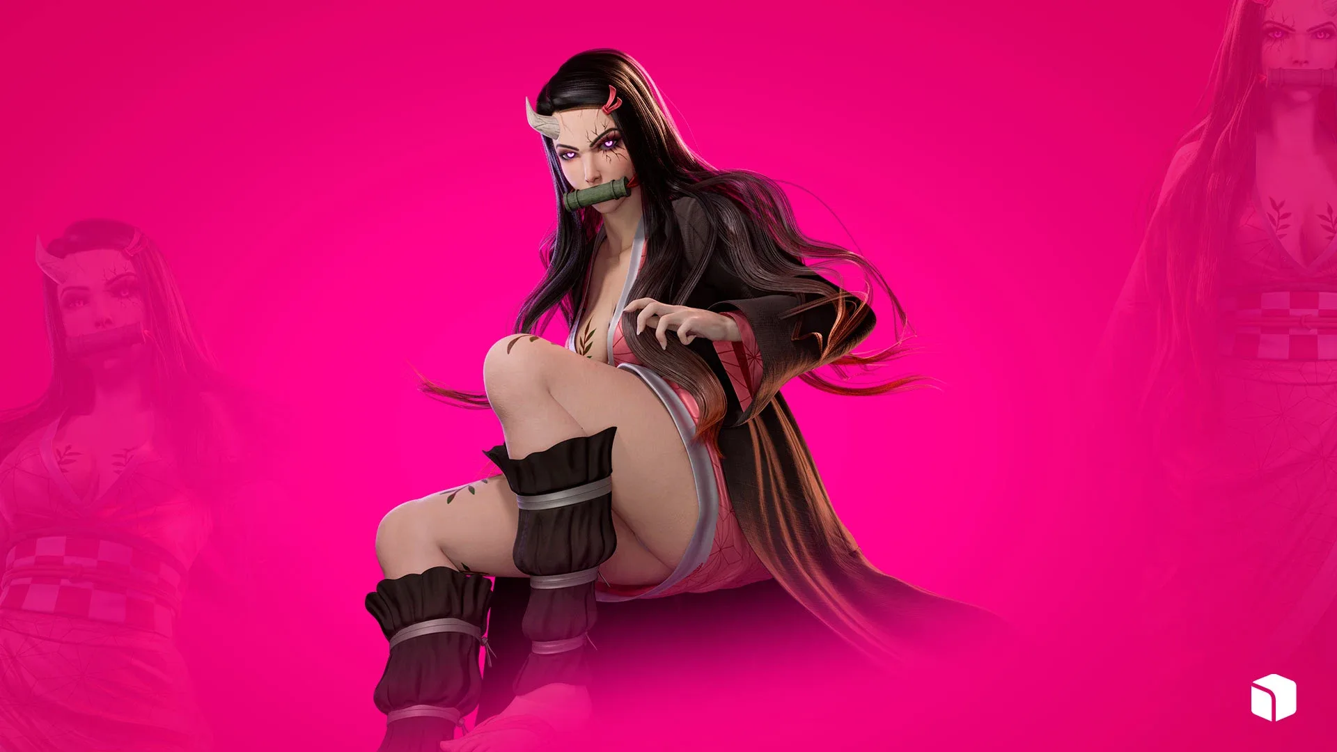 Nezuko Kamado - Game Ready - Low Poly Low-poly 3D model