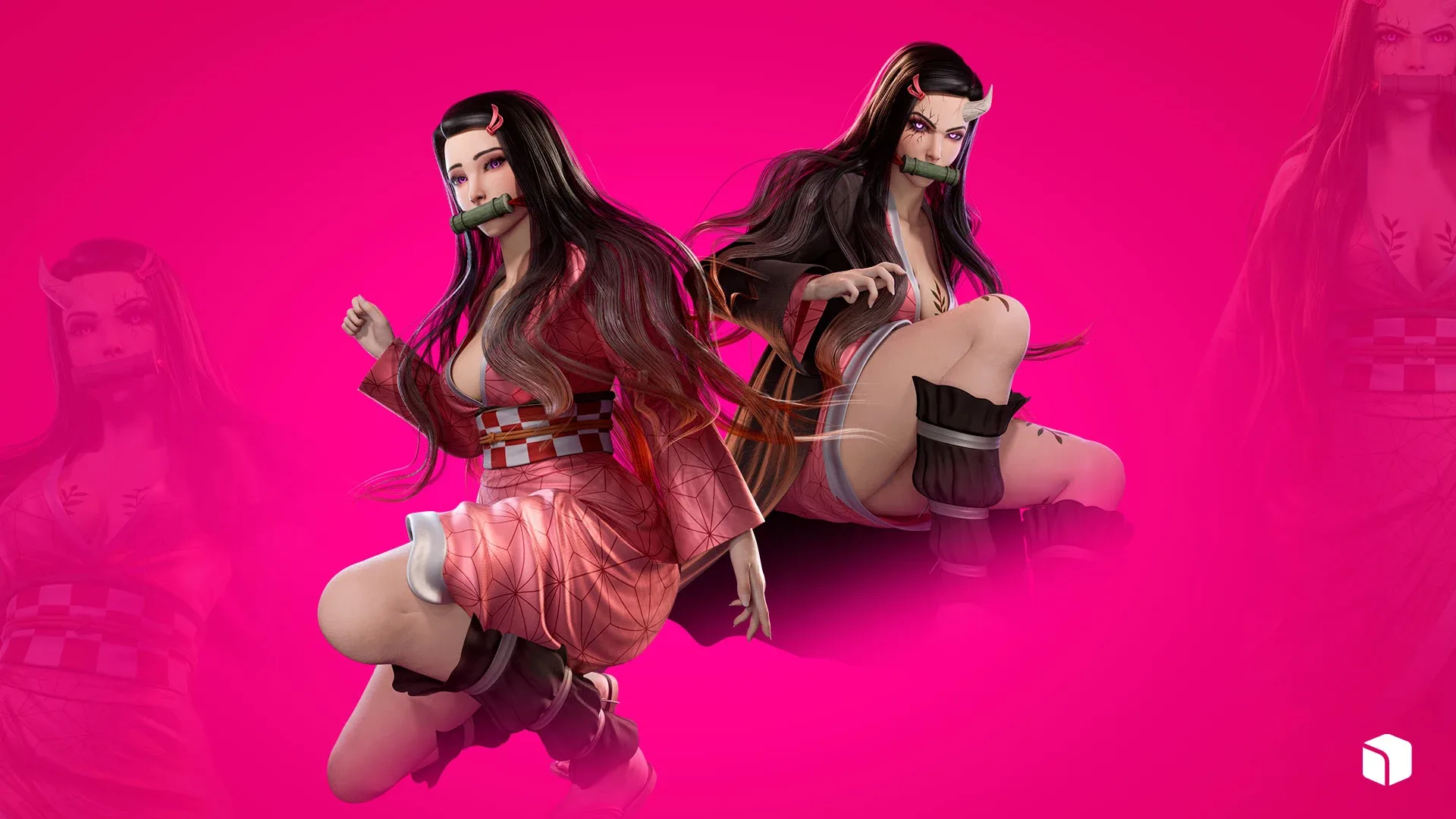 Nezuko Kamado - Game Ready - Low Poly Low-poly 3D model