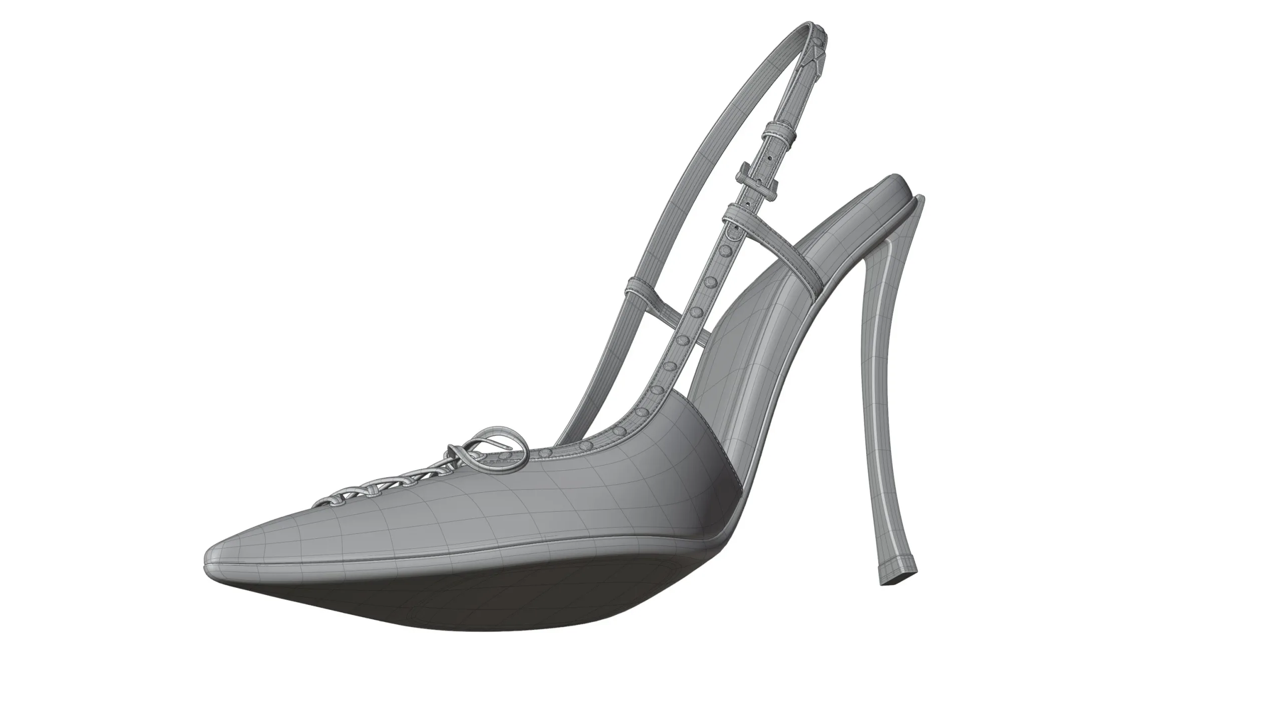 Versace Laced Pin Point Slingback Pumps