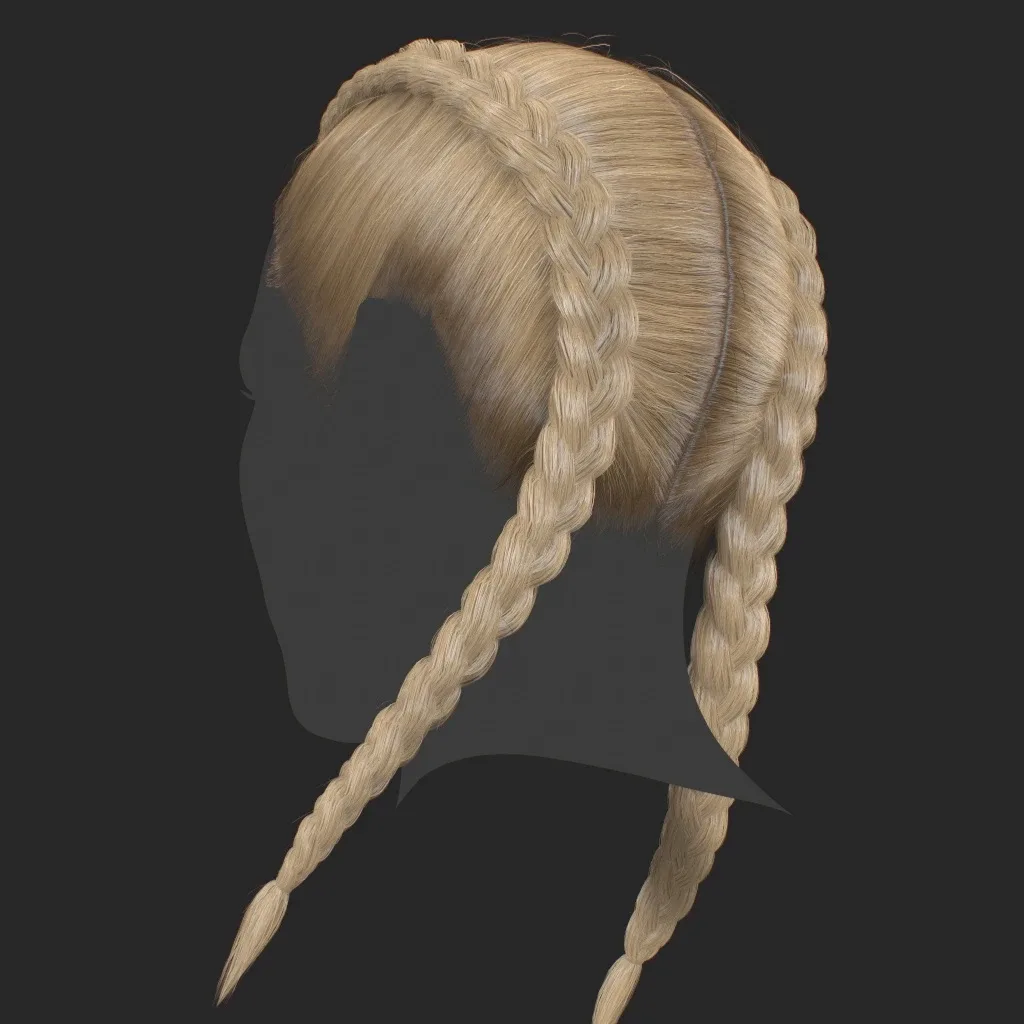 Hair - Double Braid - Gen2
