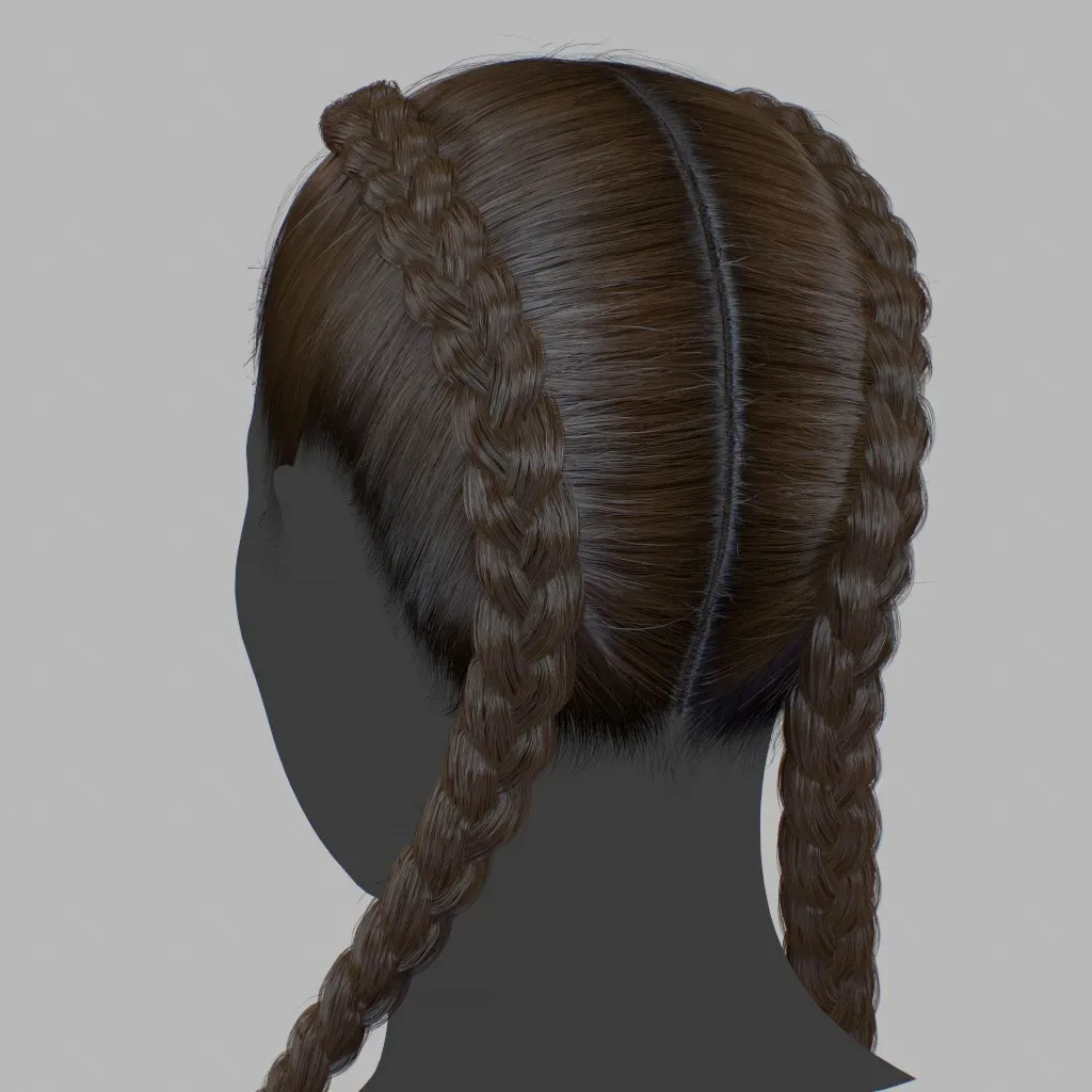 Hair - Double Braid - Gen2