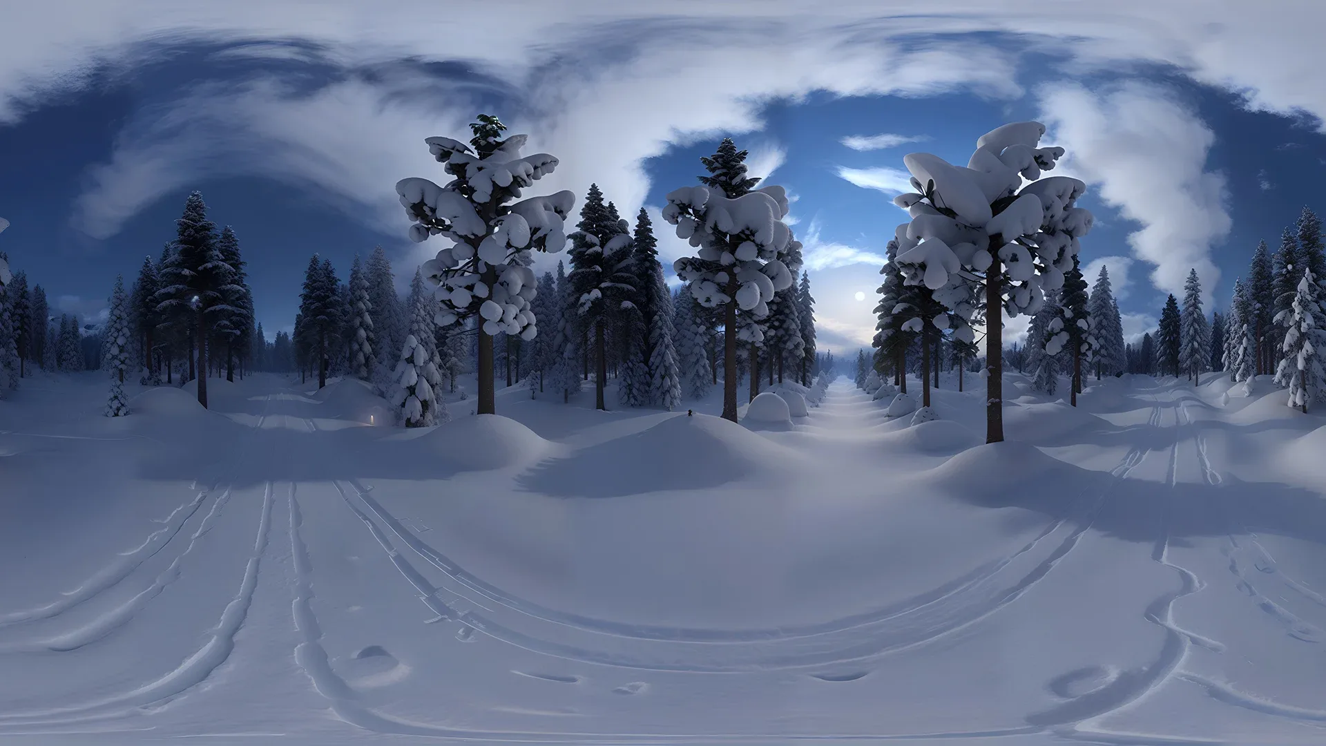 24 HDRI Winter Fairytale Panoramas - 360 Spherical Maps