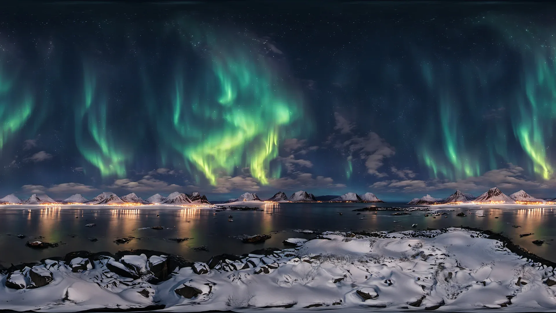 29 HDRI Aurora Borealis Panoramas - 360 Spherical Maps