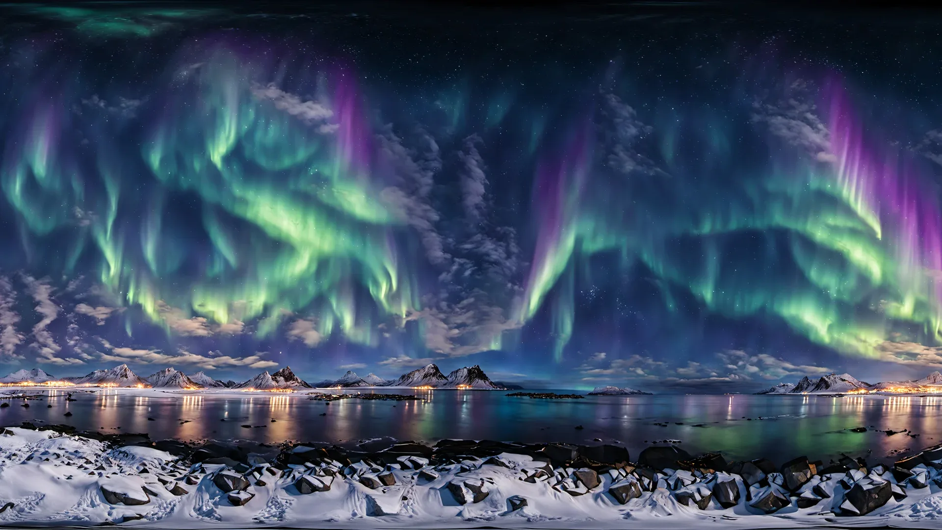 29 HDRI Aurora Borealis Panoramas - 360 Spherical Maps