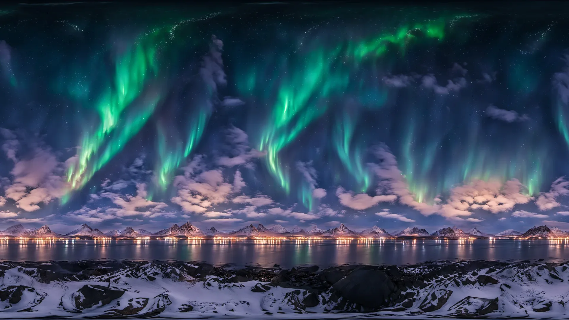 29 HDRI Aurora Borealis Panoramas - 360 Spherical Maps