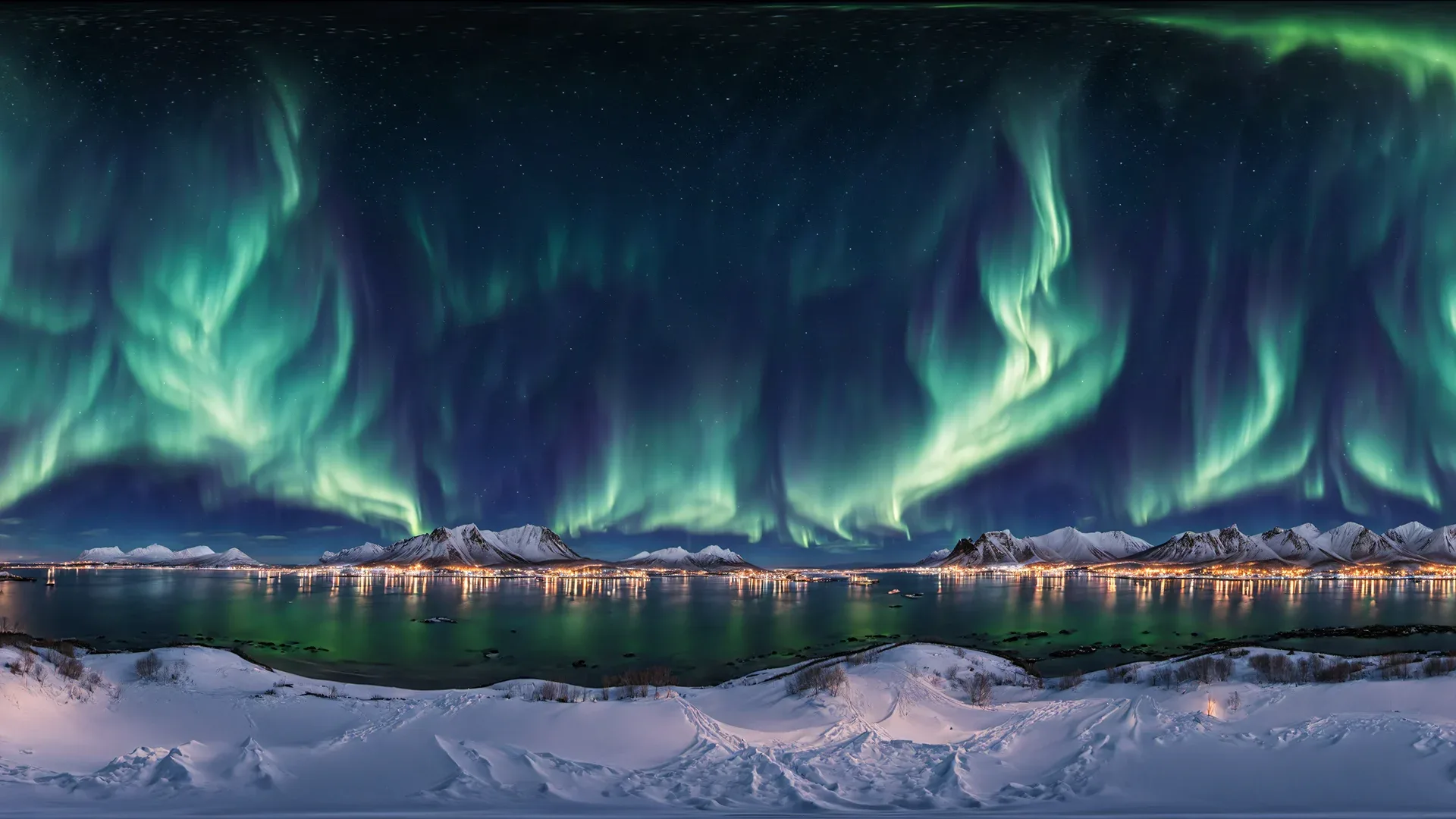 29 HDRI Aurora Borealis Panoramas - 360 Spherical Maps