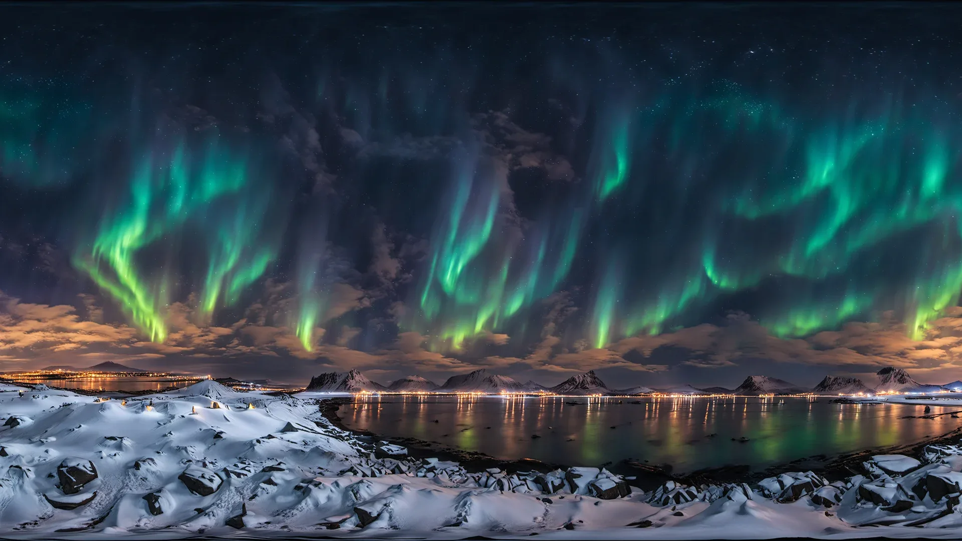 29 HDRI Aurora Borealis Panoramas - 360 Spherical Maps