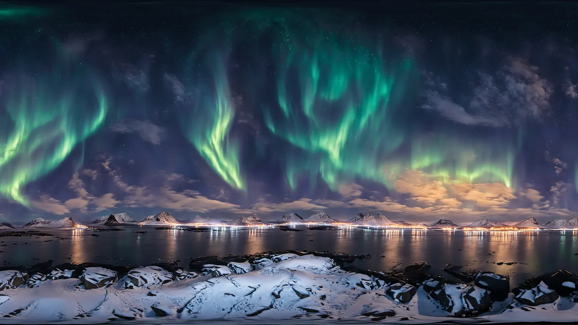 29 HDRI Aurora Borealis Panoramas - 360 Spherical Maps