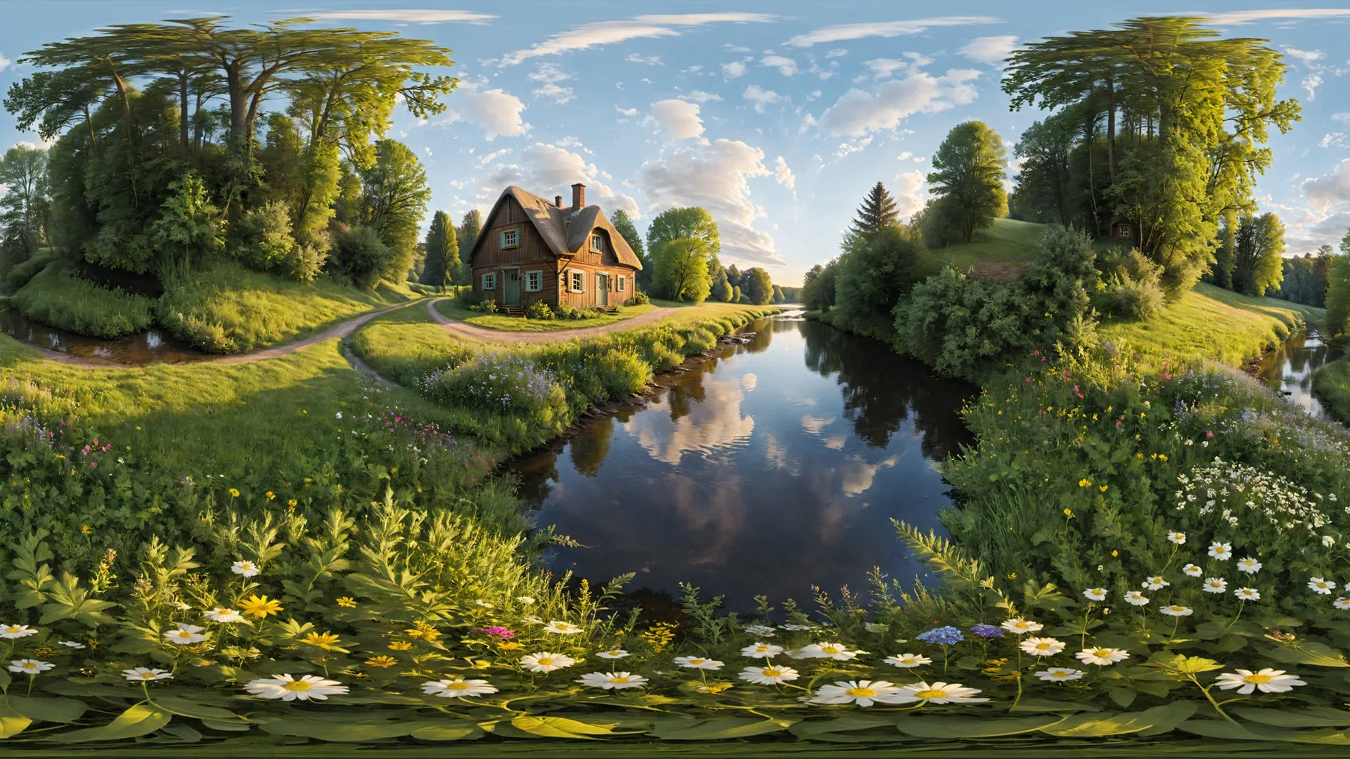 37 Meadow Landscape Panoramas - 360 Spherical Maps