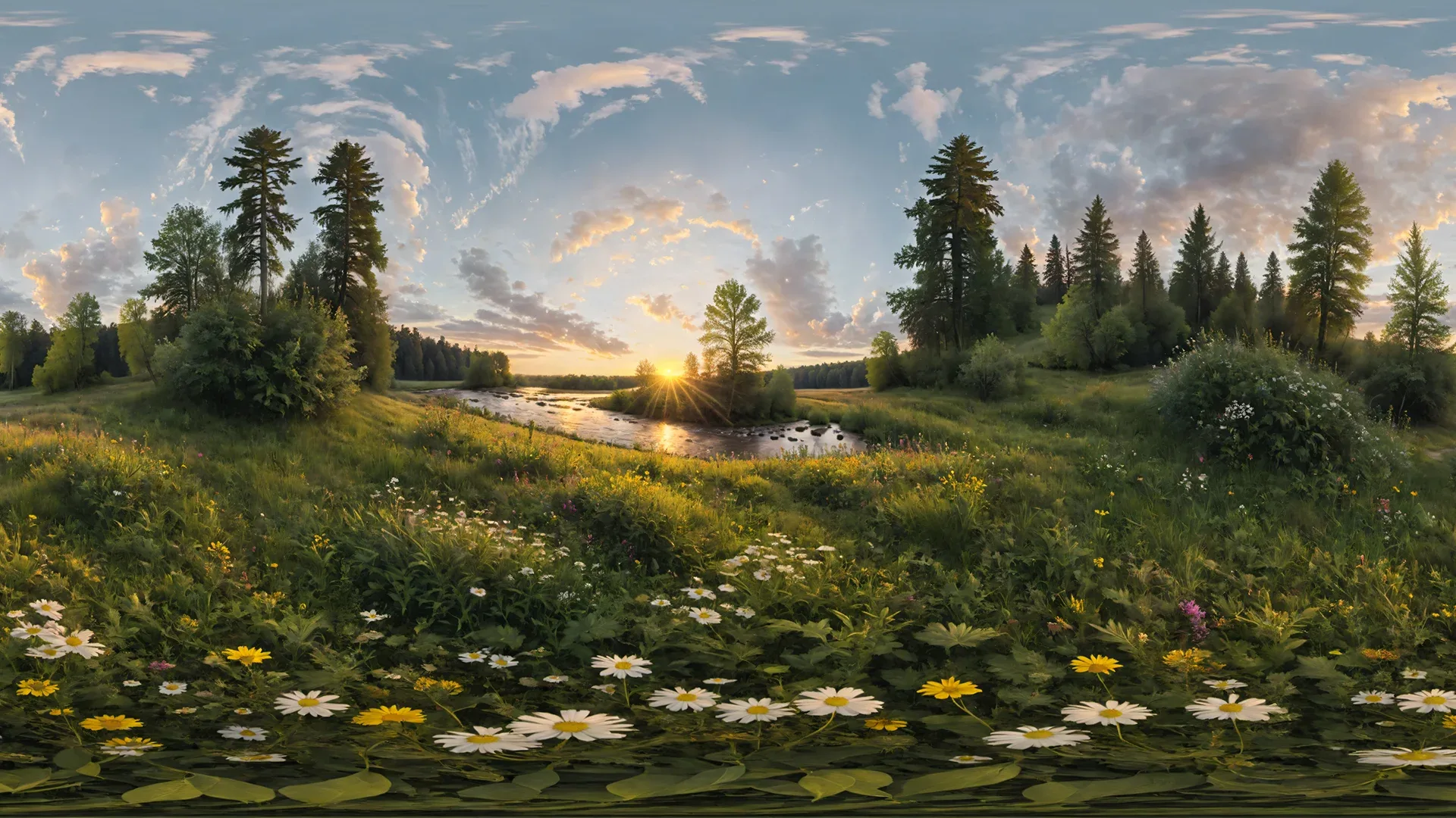 37 Meadow Landscape Panoramas - 360 Spherical Maps