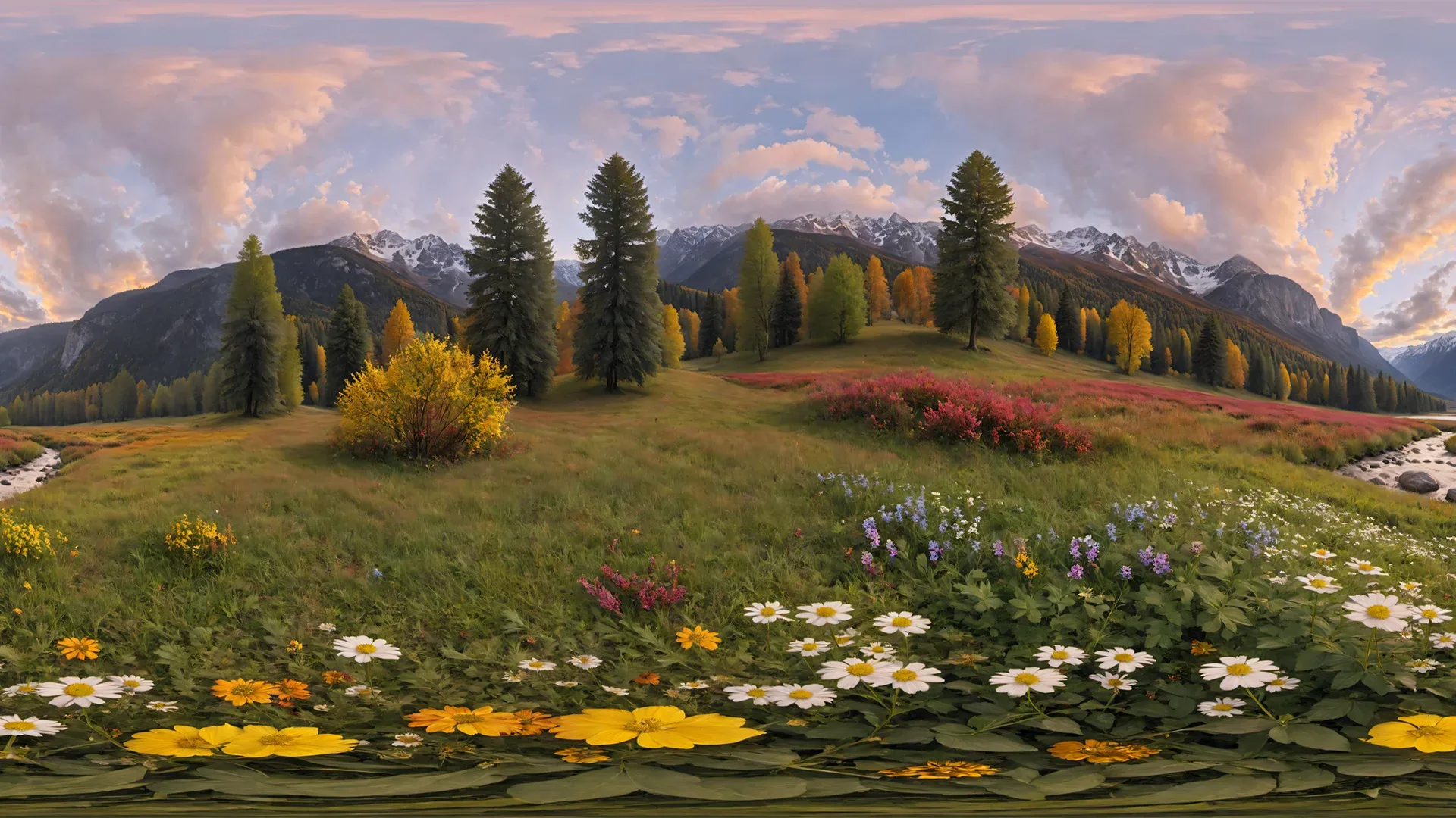 37 Meadow Landscape Panoramas - 360 Spherical Maps