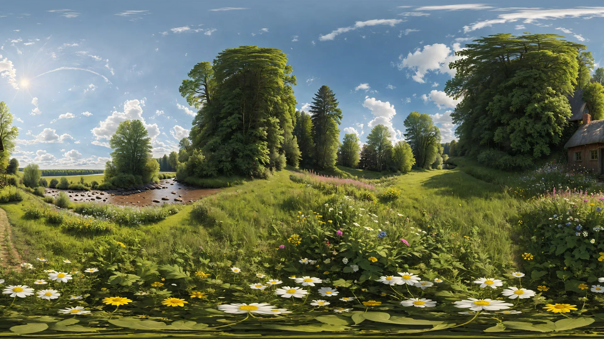 37 Meadow Landscape Panoramas - 360 Spherical Maps