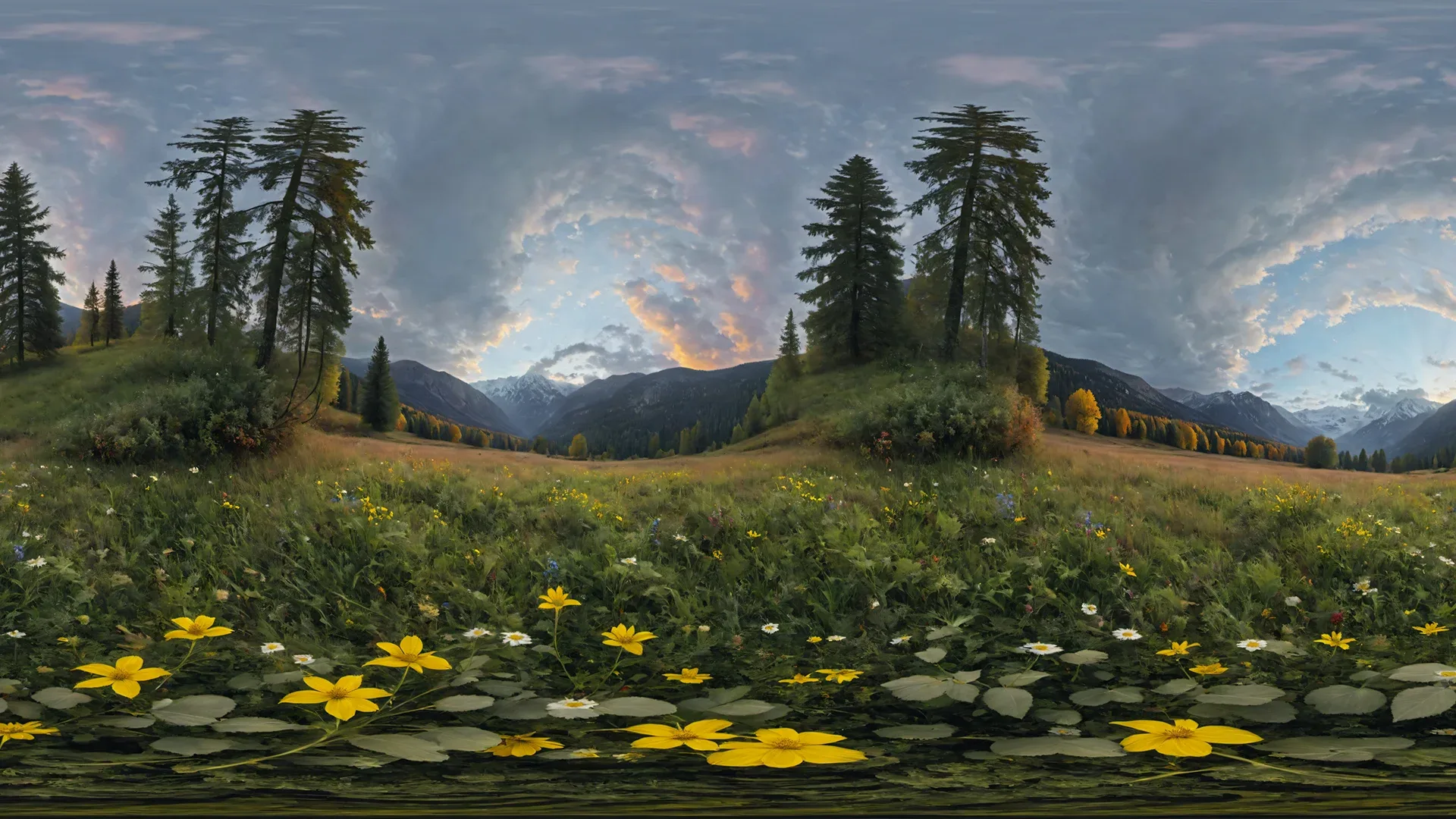 37 Meadow Landscape Panoramas - 360 Spherical Maps