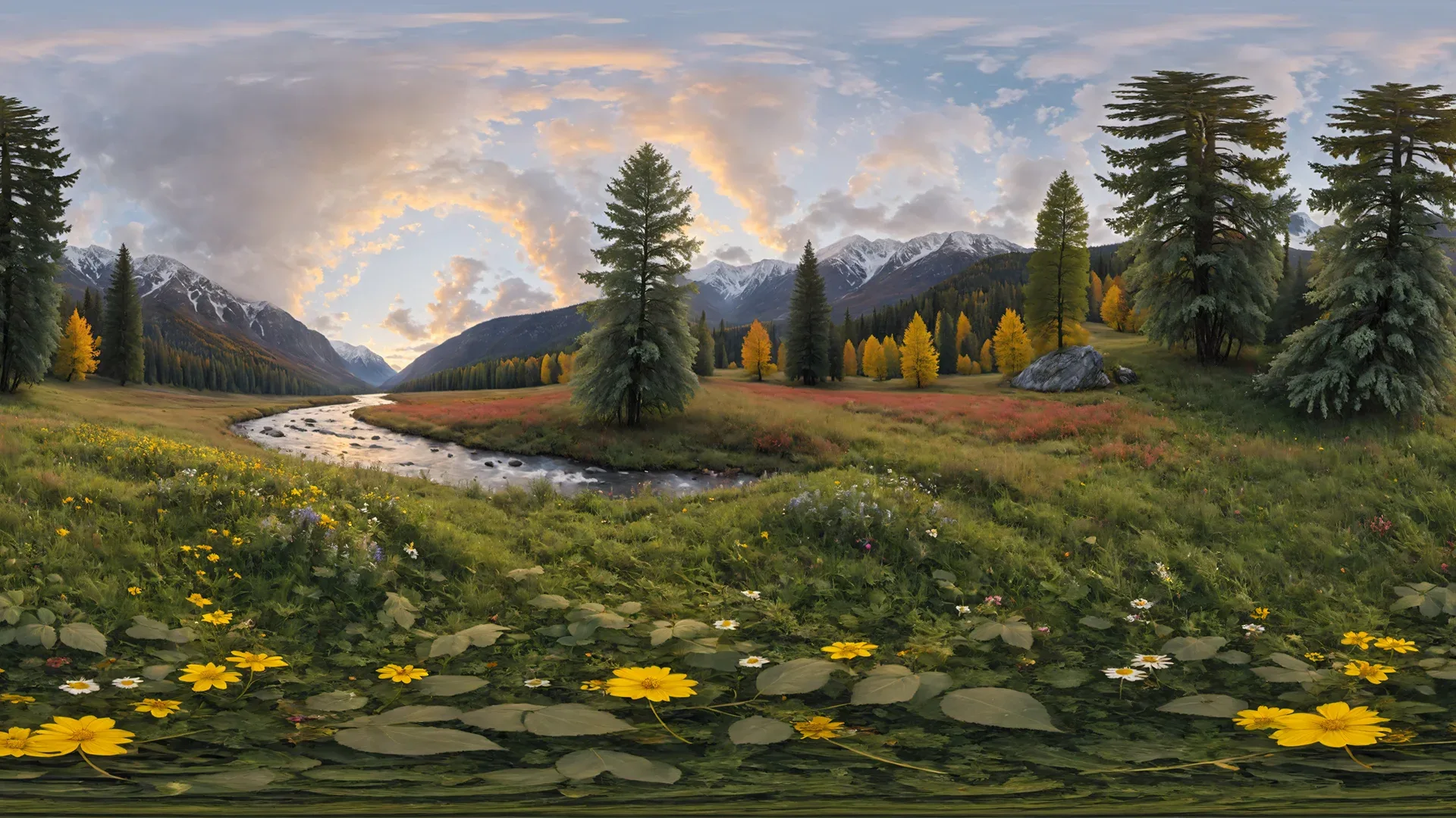 37 Meadow Landscape Panoramas - 360 Spherical Maps