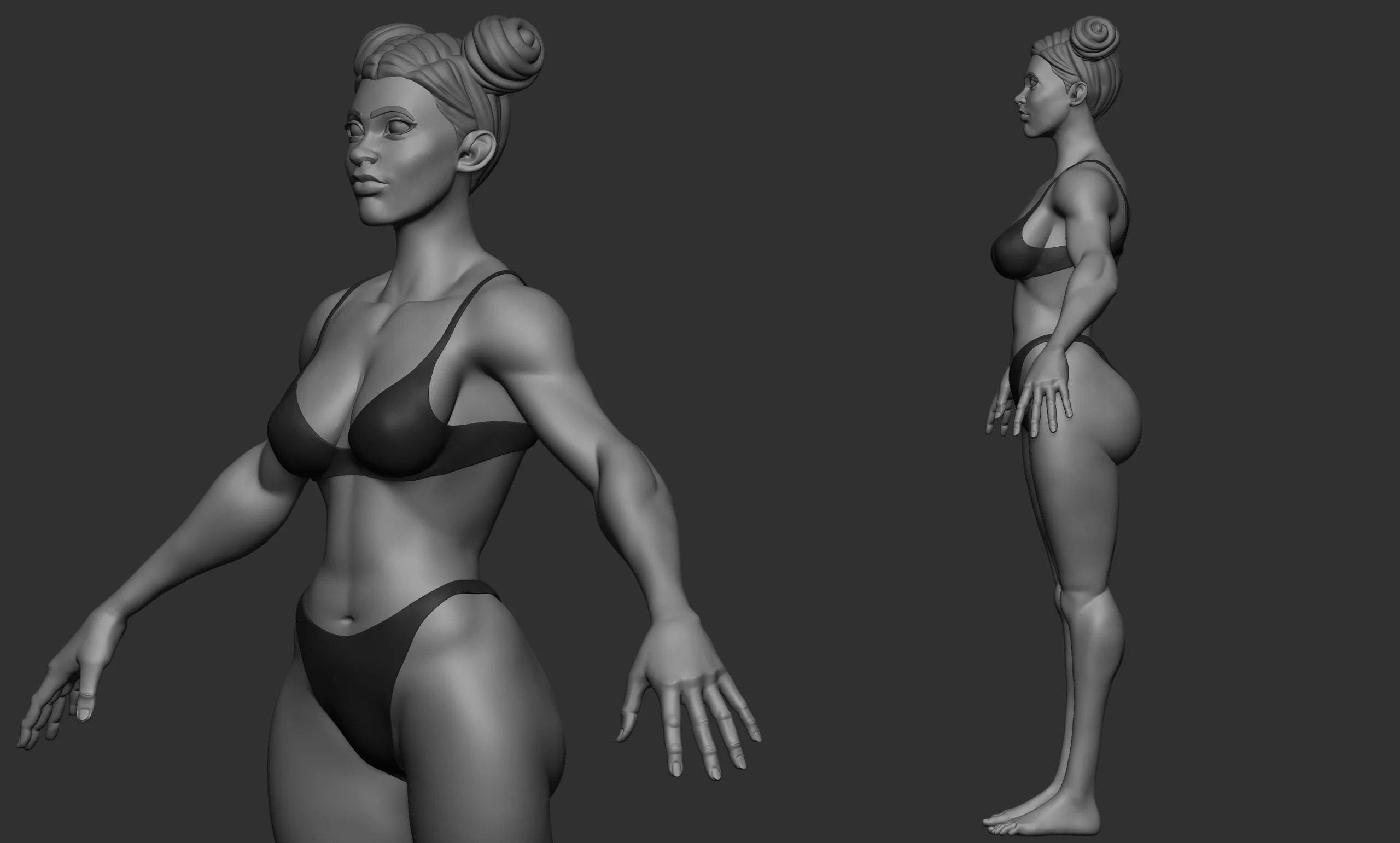 Stylized Black Female Basemesh