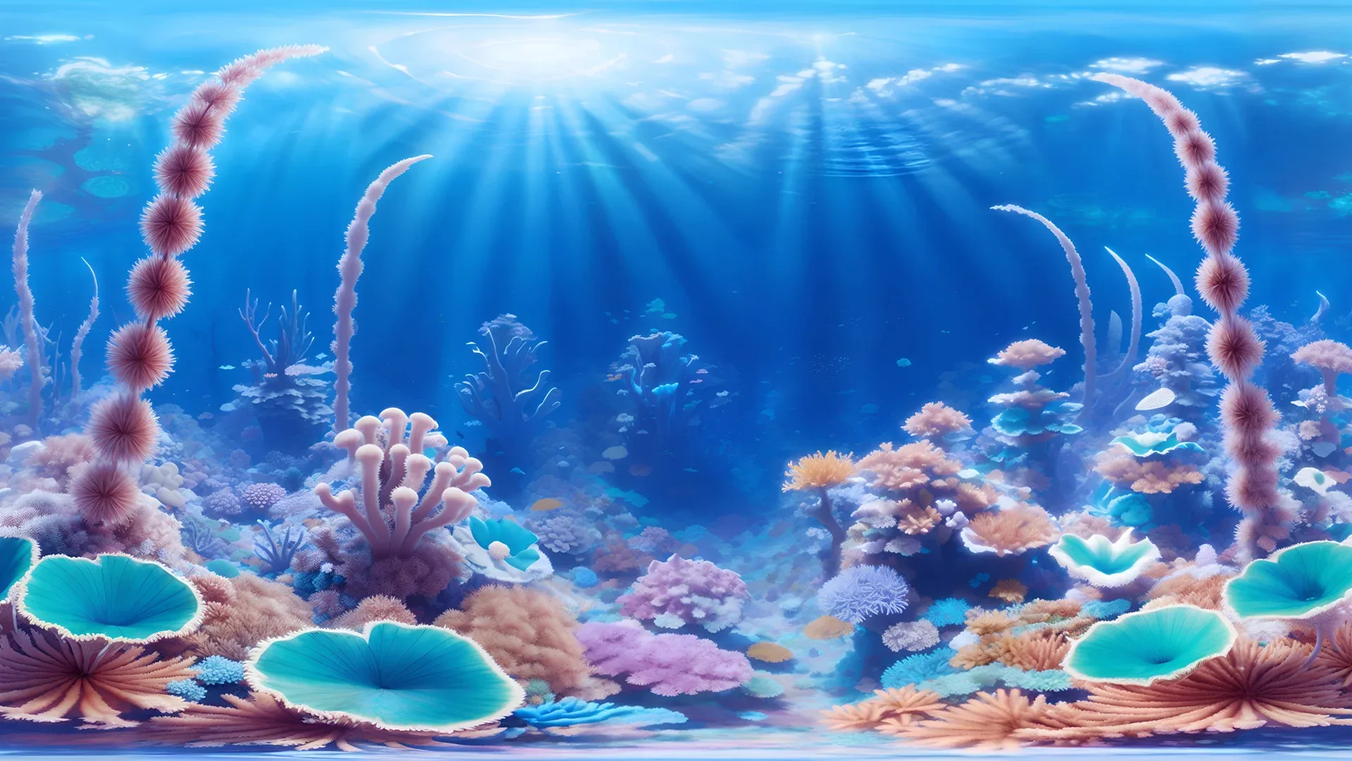 41 Underwater Stylized Panoramas - 360 Spherical Maps