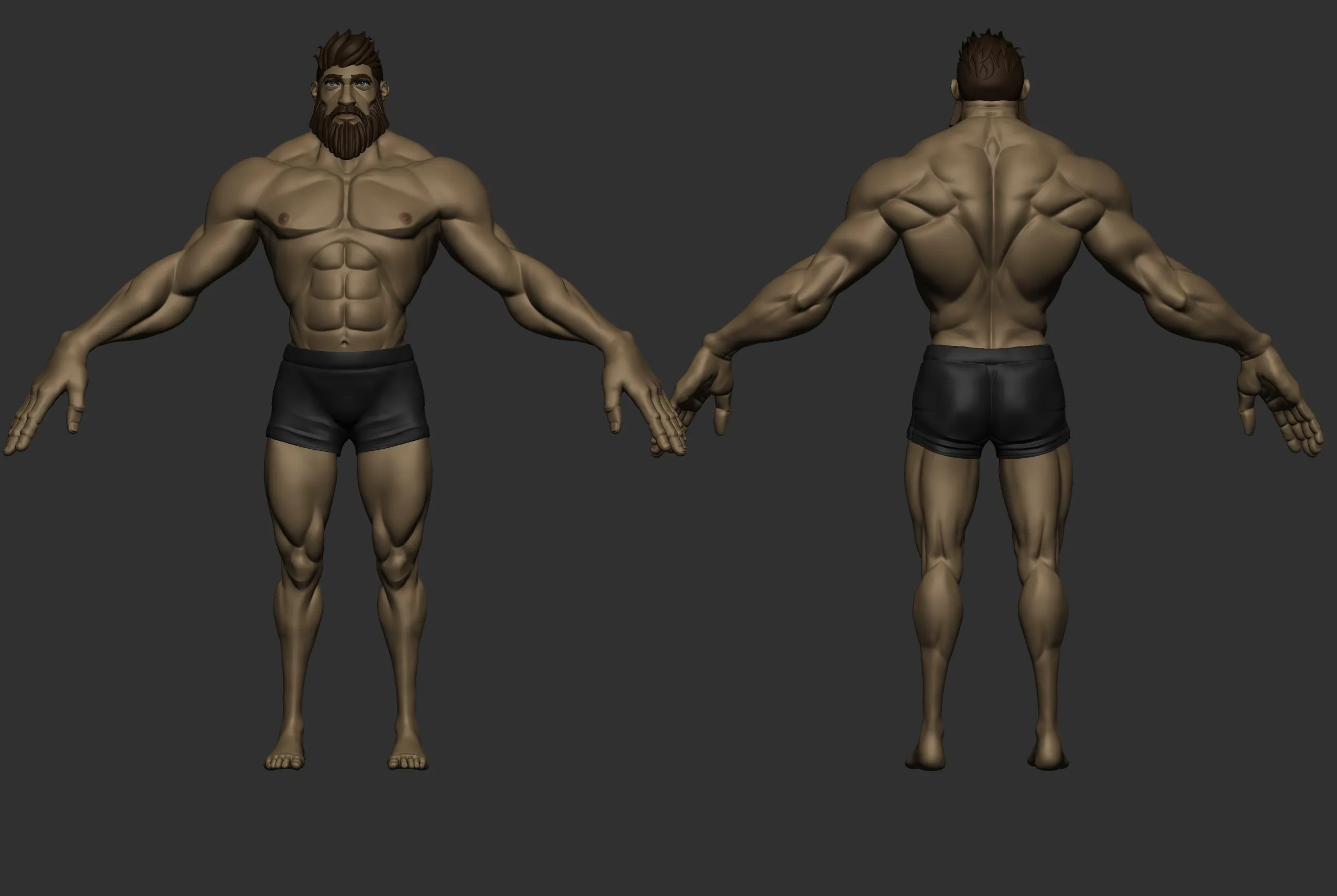 Stylized Muscular Male Basemesh