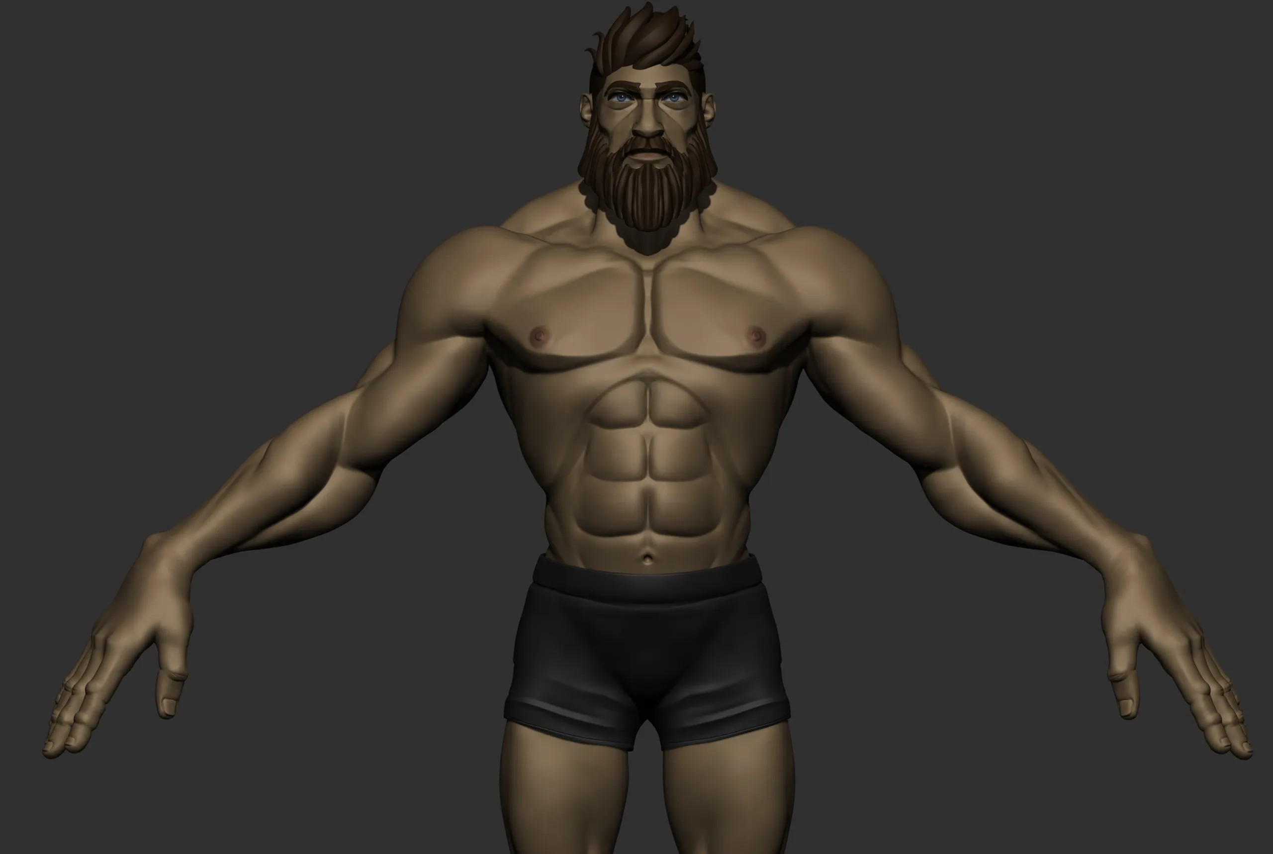 Stylized Muscular Male Basemesh