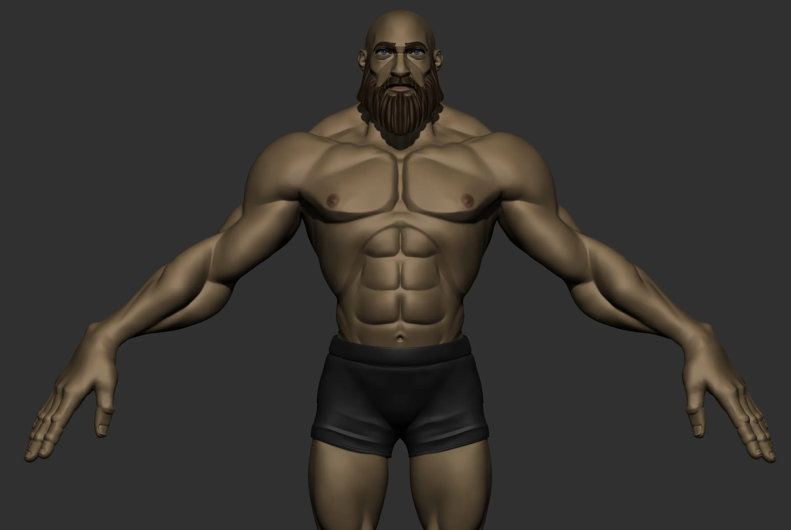 Stylized Muscular Male Basemesh