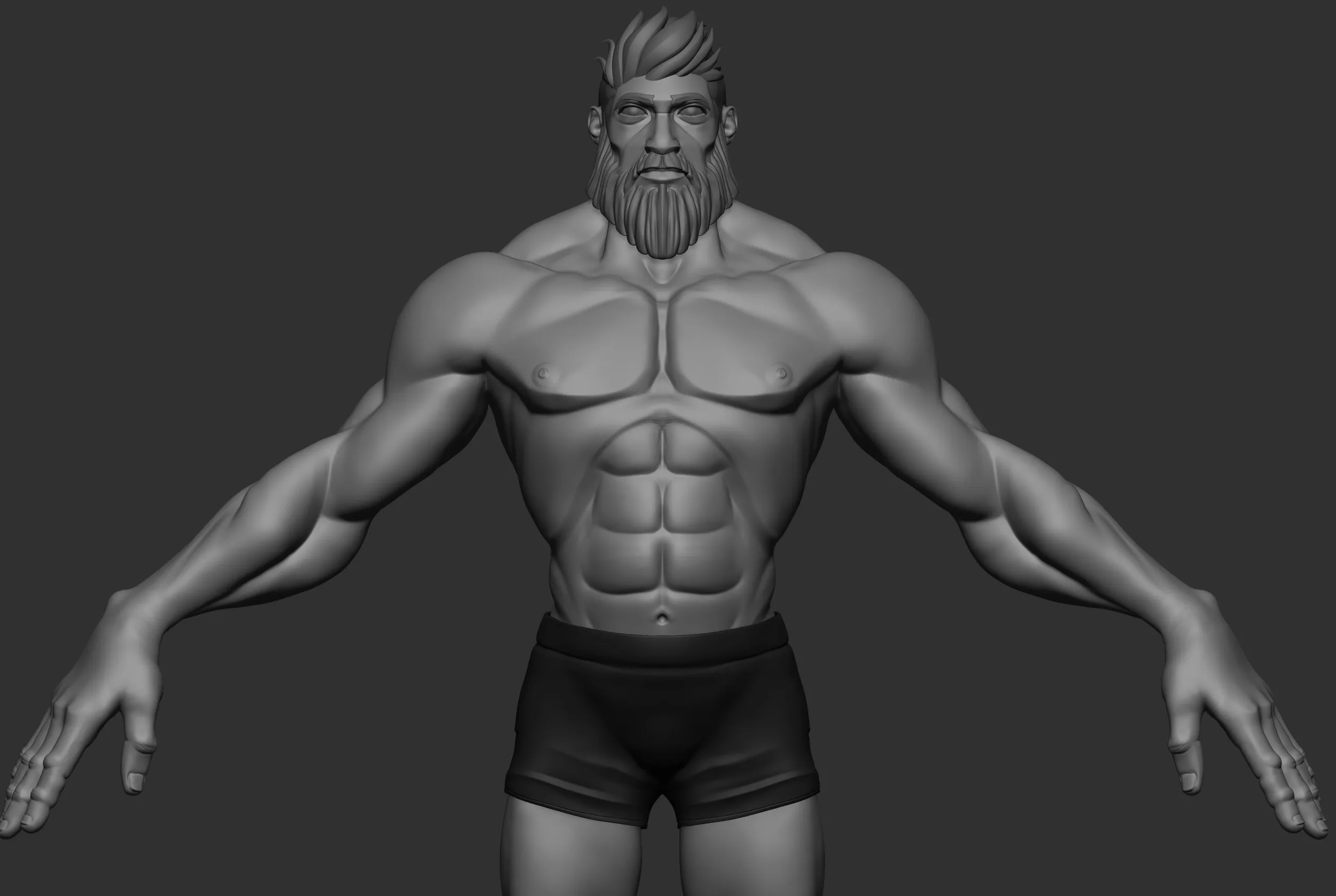 Stylized Muscular Male Basemesh