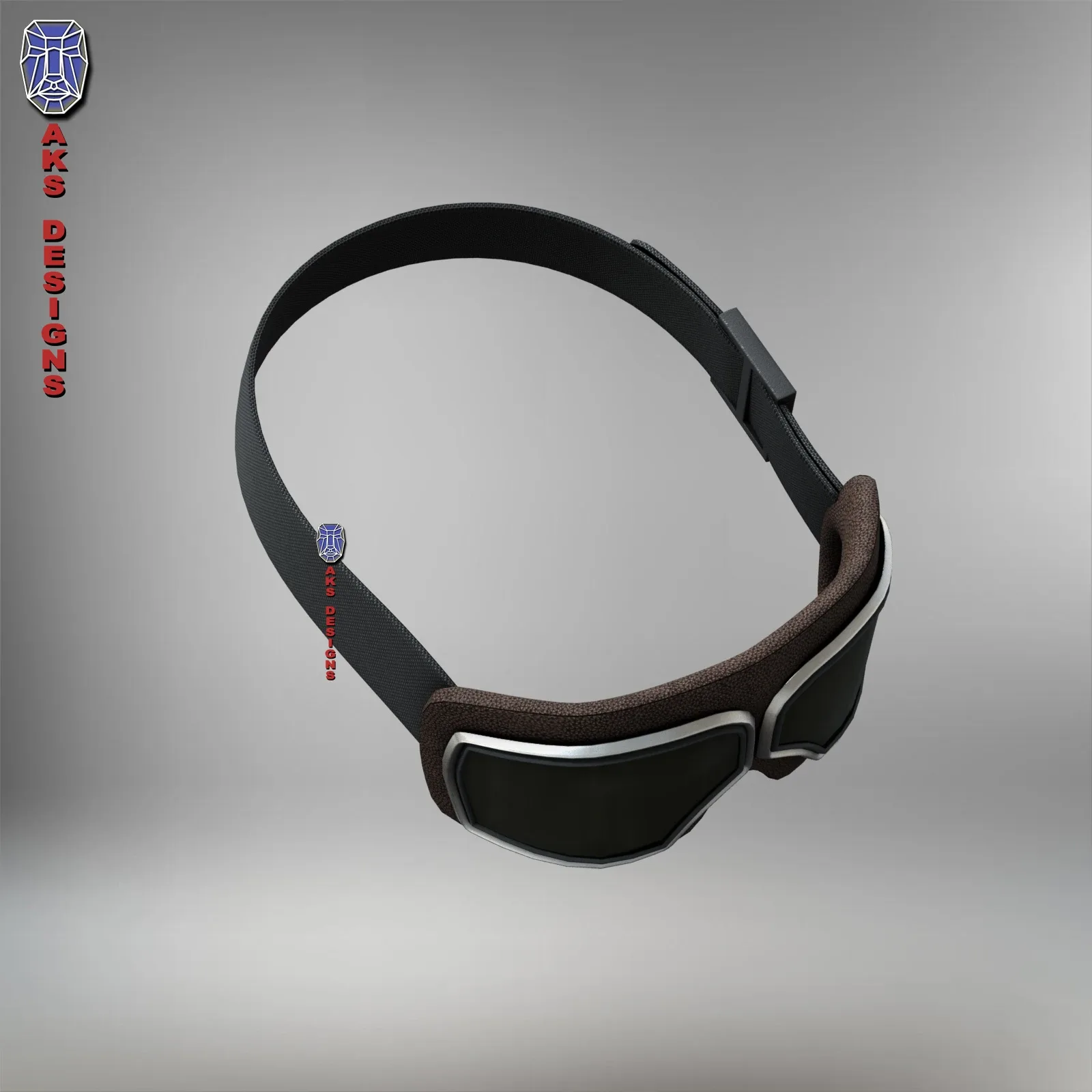 Cartoon vintage riding goggles prop v3