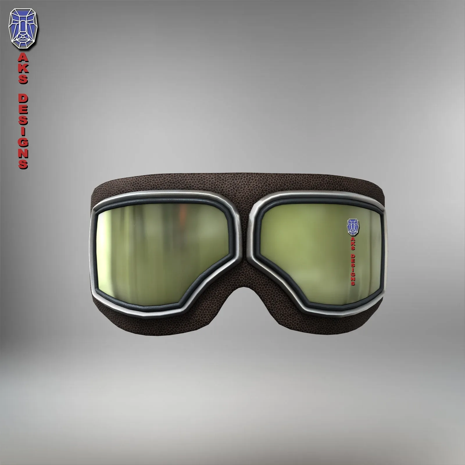 Cartoon vintage riding goggles prop v3