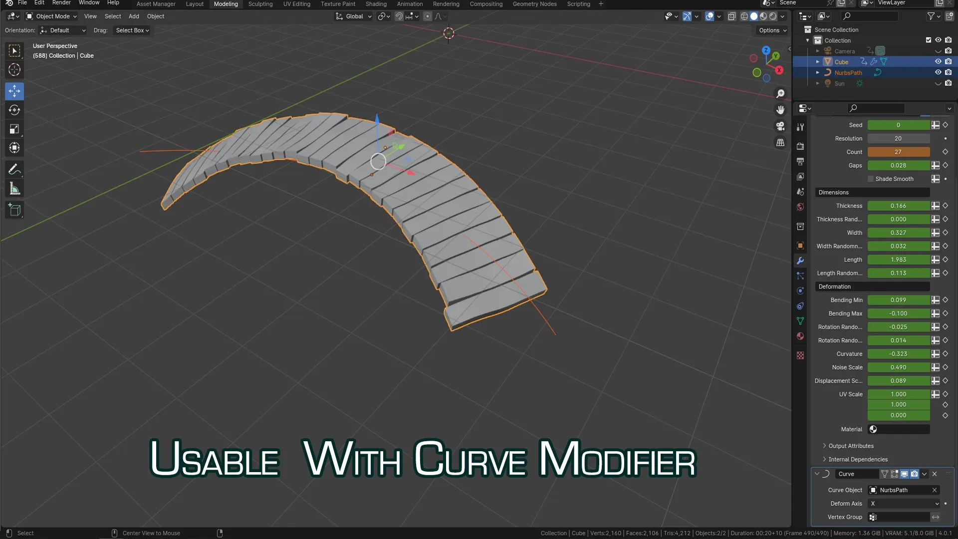 Blender 4 Wooden Planks Geometry Node