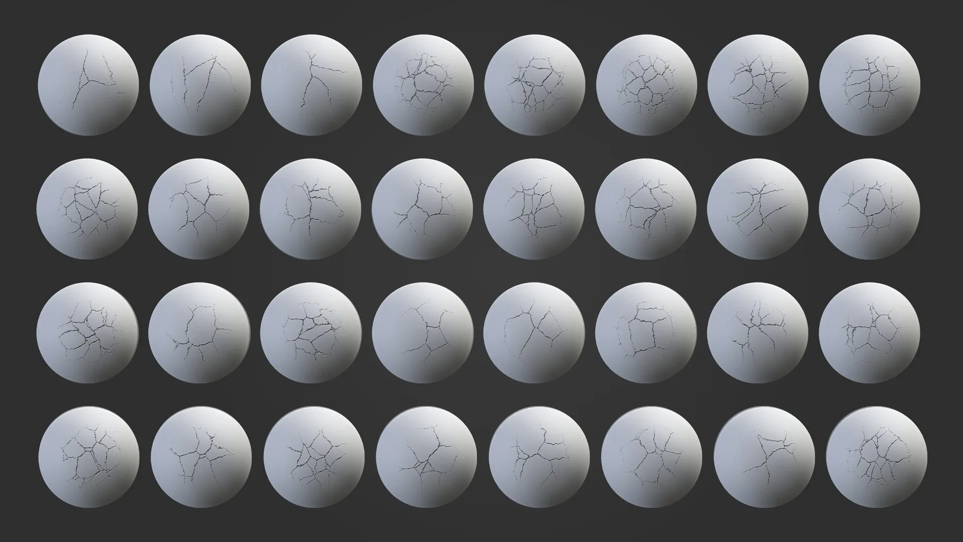 200 Surface Detail & Cracks (Zbrush Brush/Alpha)