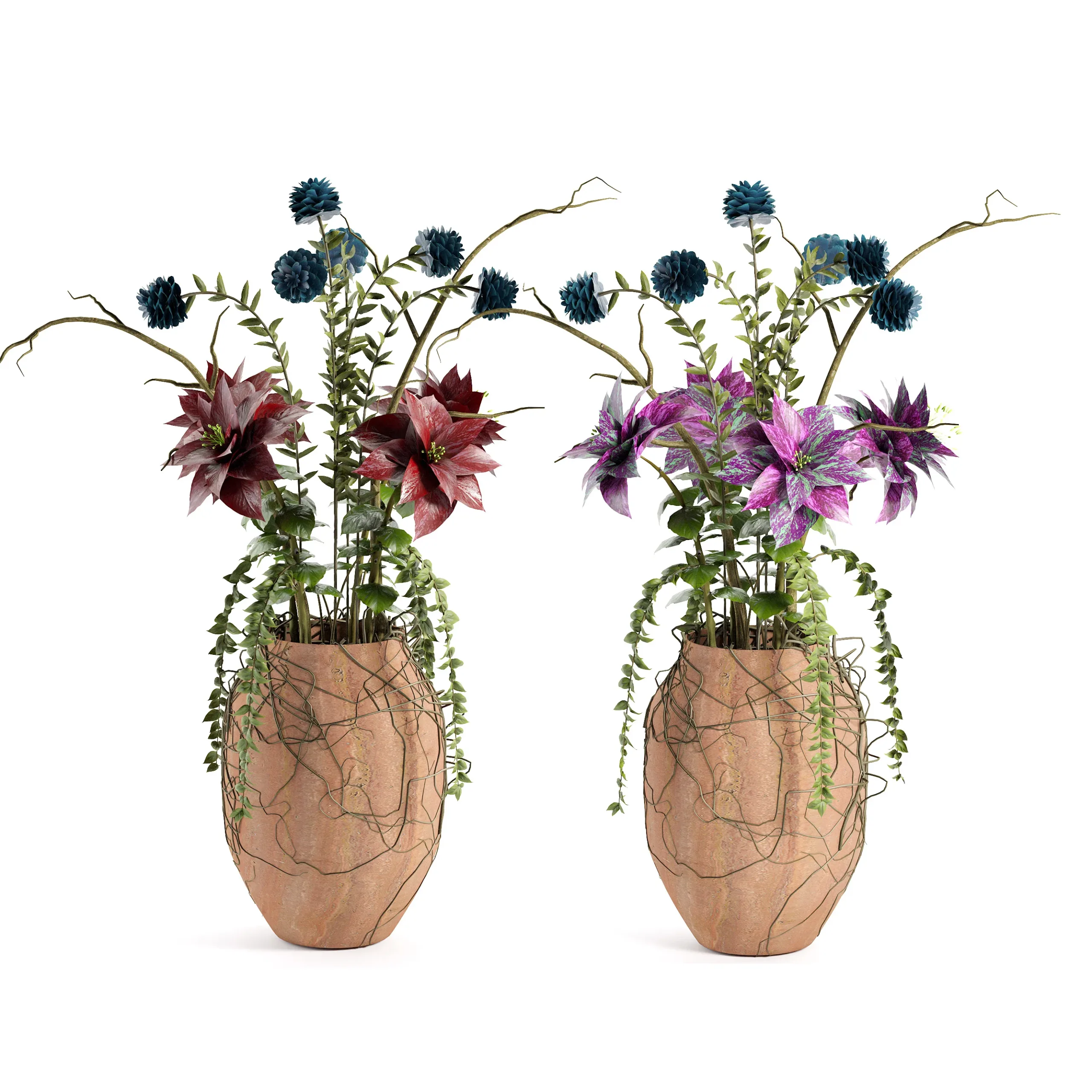 Intricate 3D Model of the Gloom Flower Pot