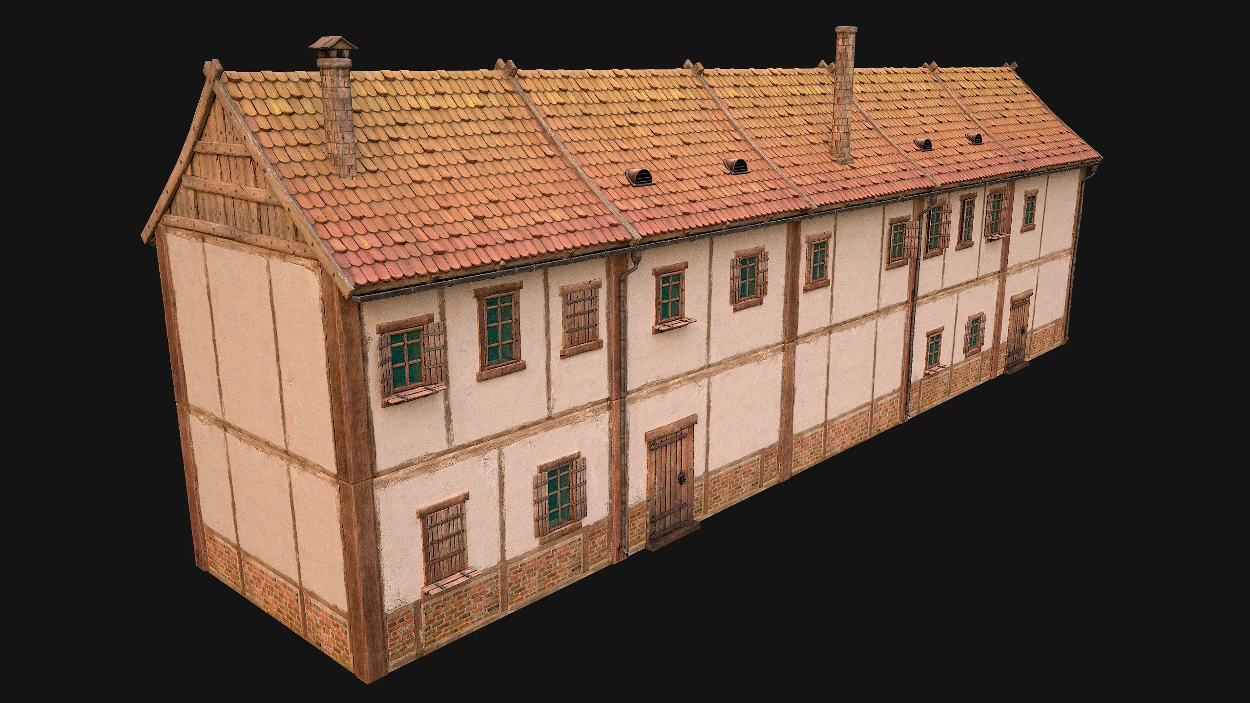 Medieval house with balcony