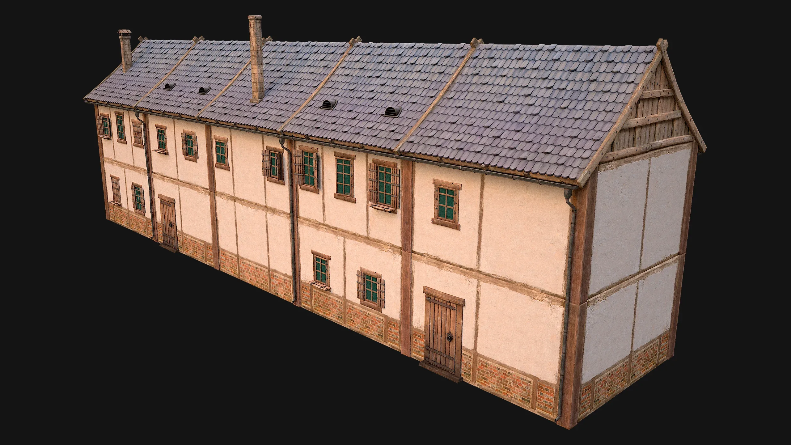 Medieval house with balcony